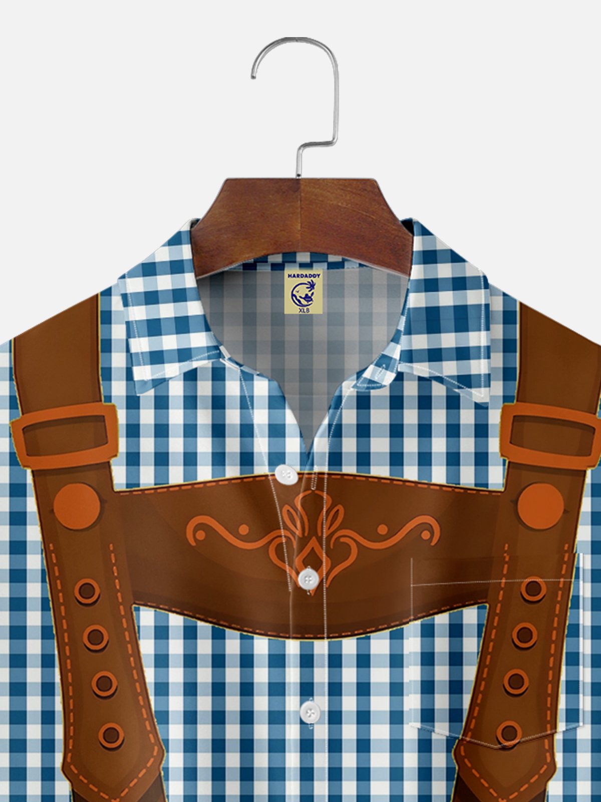 Big Size Moisture-wicking Oktoberfest Beer Festival Costume Chest Pocket Casual Shirt