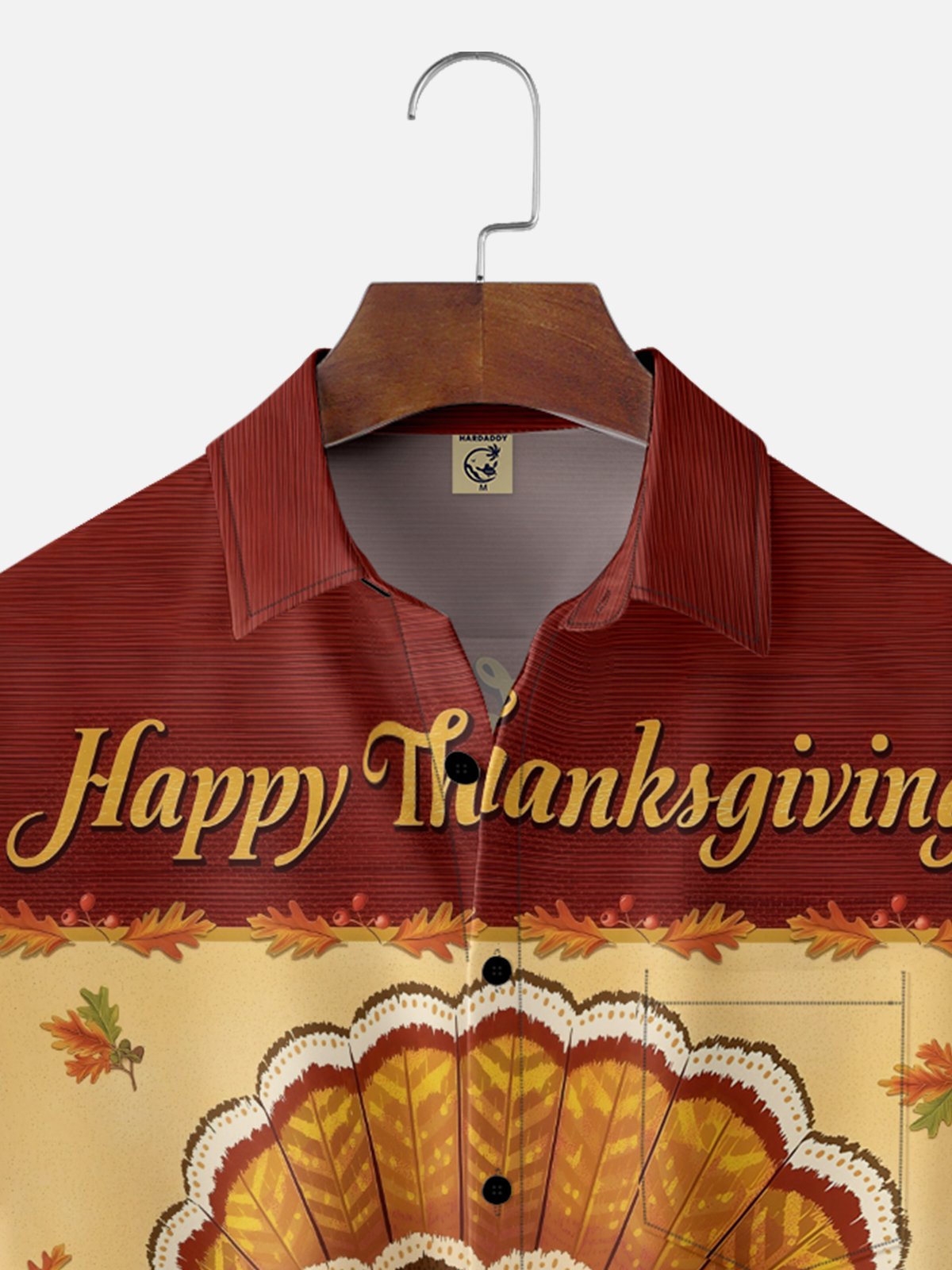 Moisture-wicking Thanksgiving Turkey Chest Pocket Casual Shirt