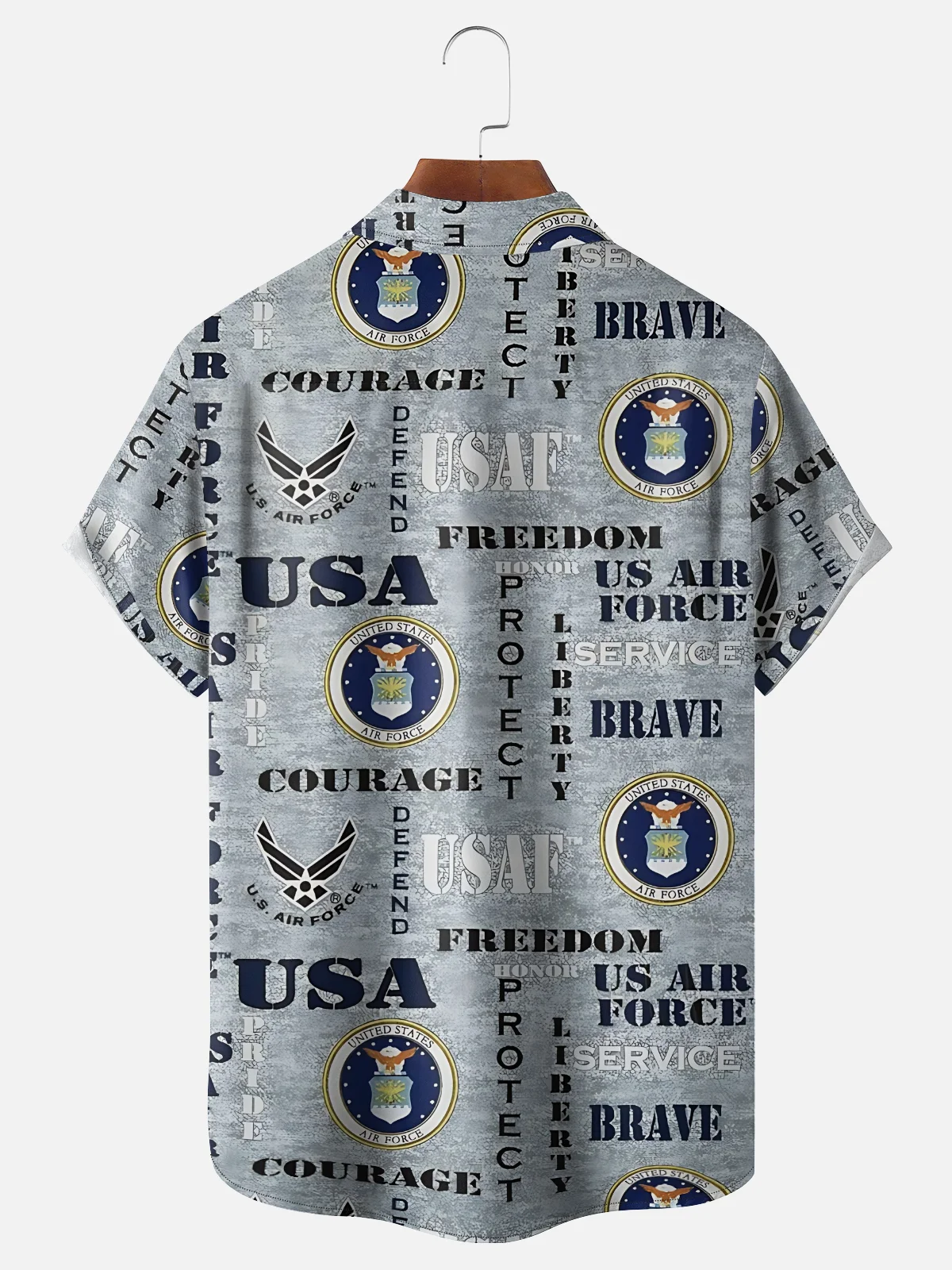 Moisture-wicking Veterans Day U.S. Army Air Force Chest Pocket Casual Shirt