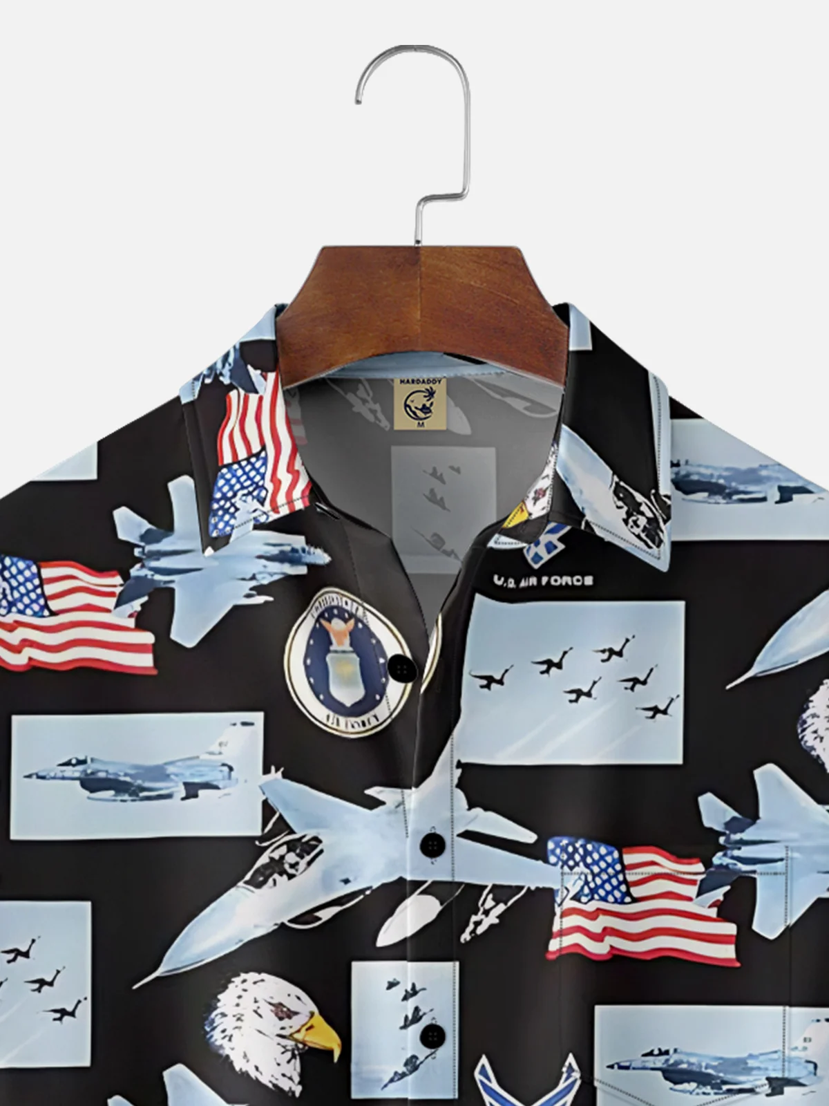 Moisture-wicking Veterans Day Air Force Chest Pocket Casual Shirt