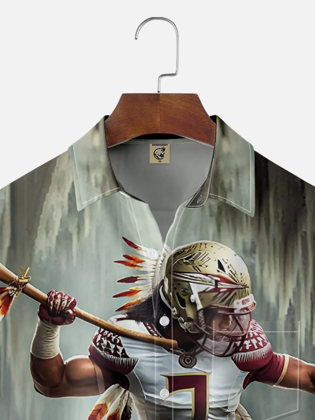 Moisture-wicking American Football Florida Art State Seminoles Chest Pocket Casual Shirt