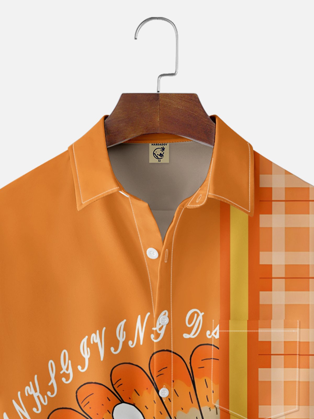 Moisture-wicking Thanksgiving Turkey Chest Pocket Casual Shirt