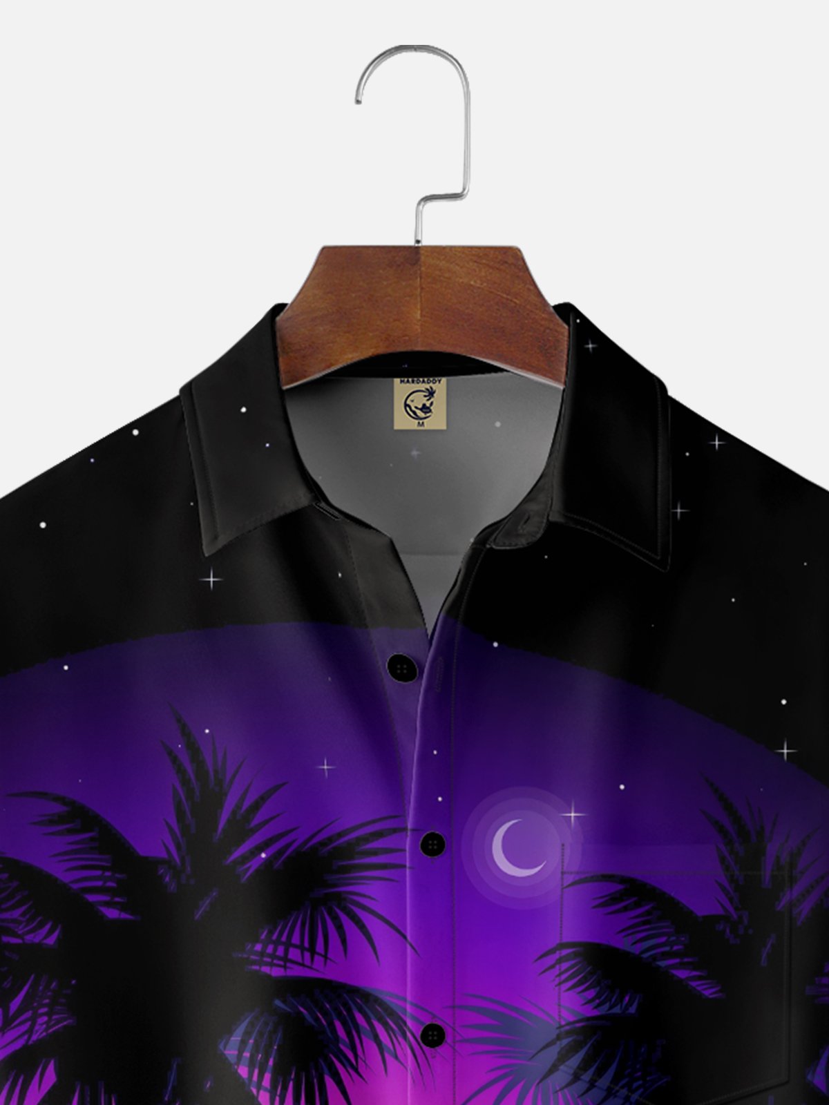 Moisture-wicking Palm Tree Chest Pocket Hawaiian Shirt