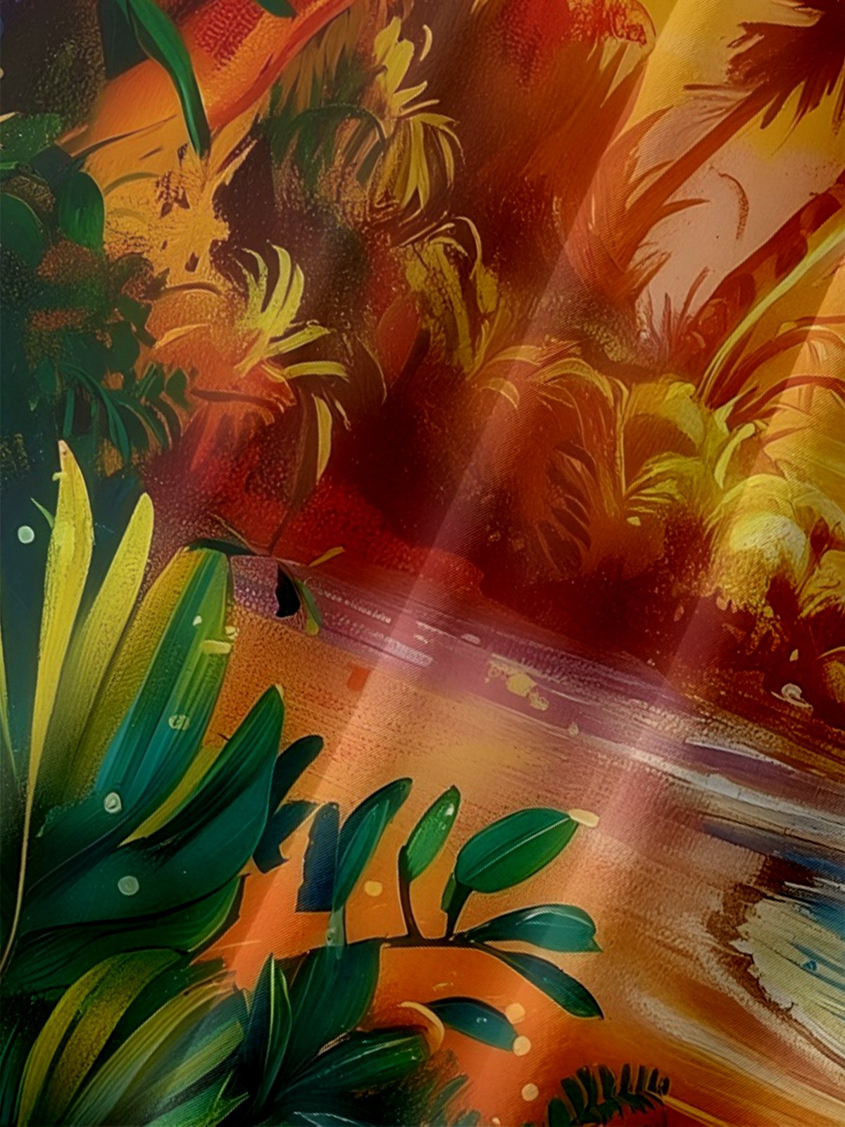 Moisture-wicking Palm Tree Chest Pocket Hawaiian Shirt