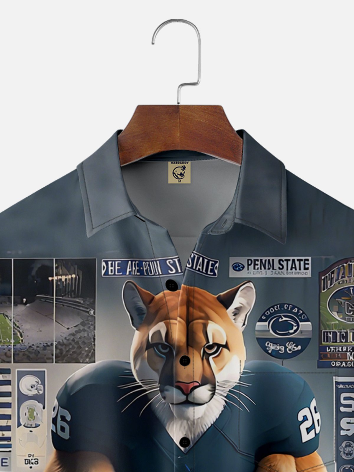 Moisture-wicking American Football Penn State Fun Nittany Lions Chest Pocket Casual Shirt