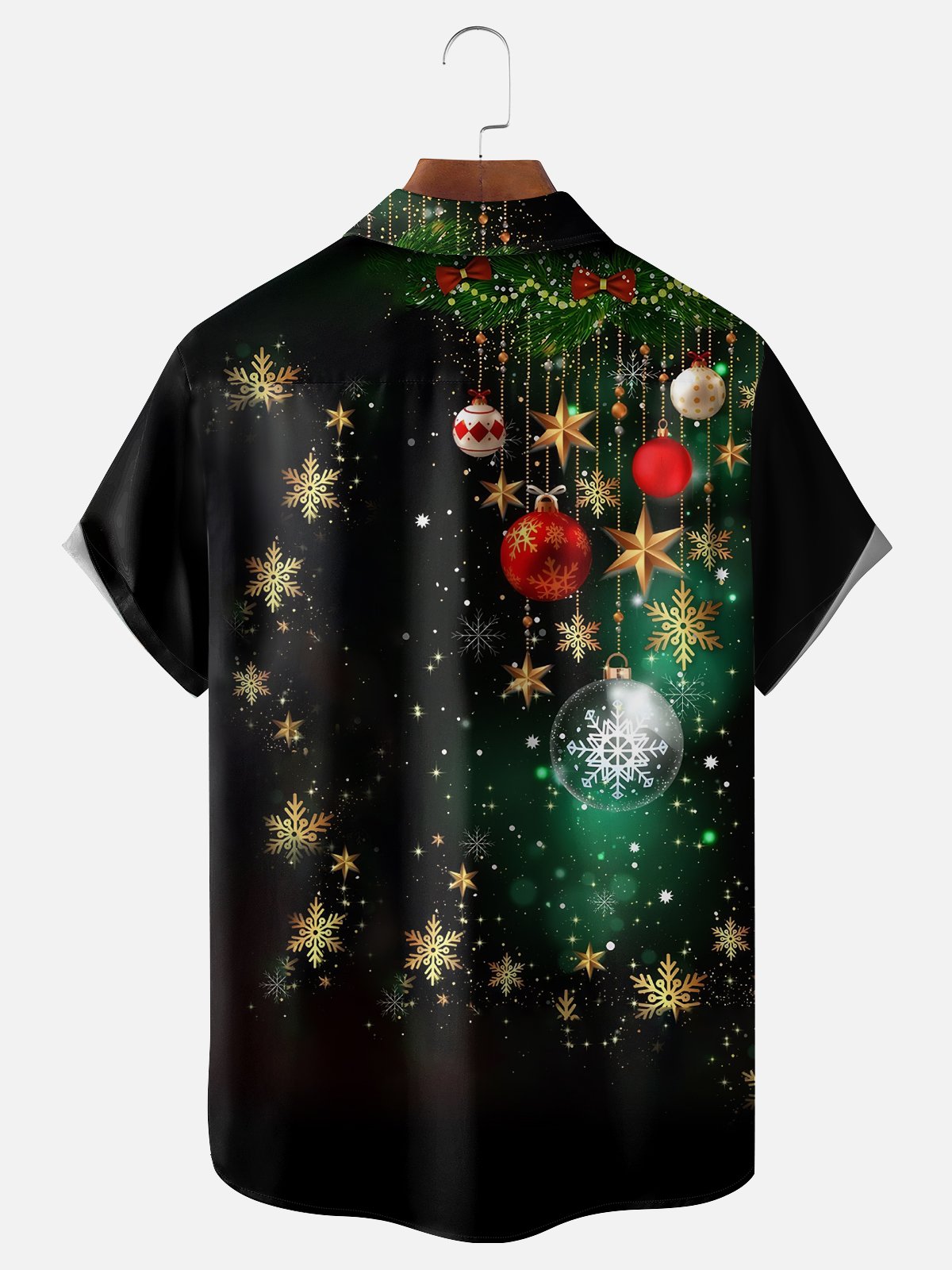 Moisture-wicking Christmas Tree Fun Decoration Vintage Chest Pocket Casual Shirt