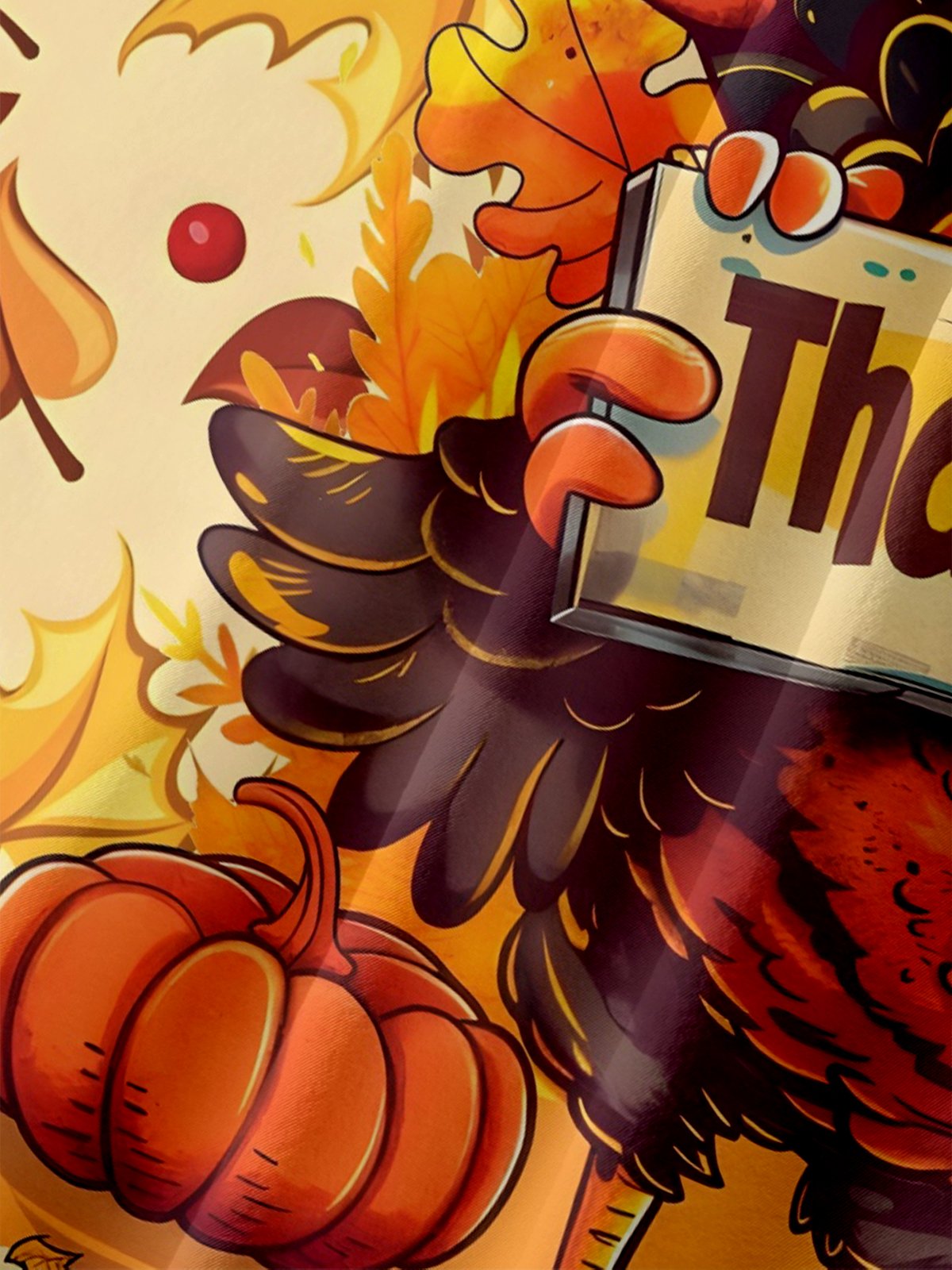 Moisture-wicking Thanksgiving Turkey Chest Pocket Casual Shirt