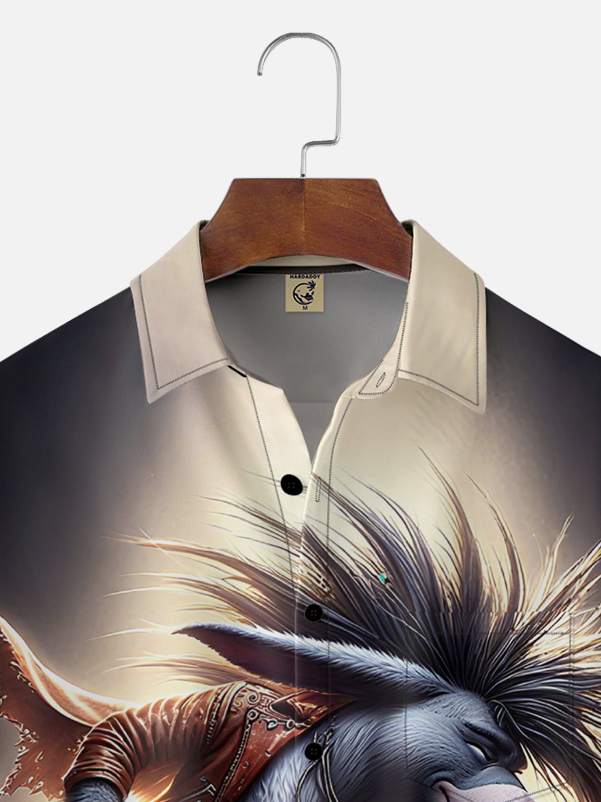 Moisture Wicking Rock Music Guitar Donkey Chest Pocket Hawaiian Shirt