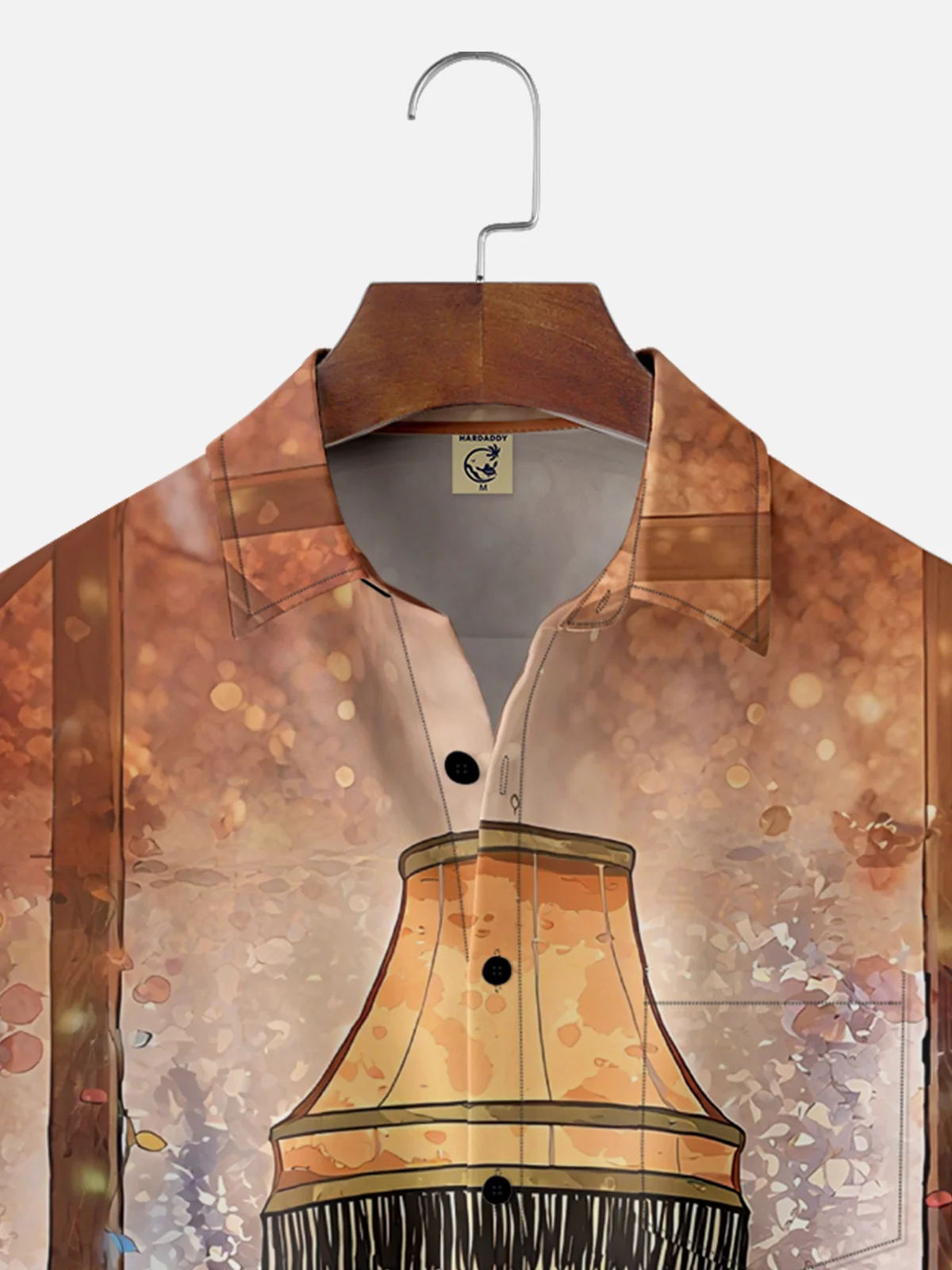Moisture-Wicking Christmas Thigh Lights Chest Pocket Hawaiian Shirt