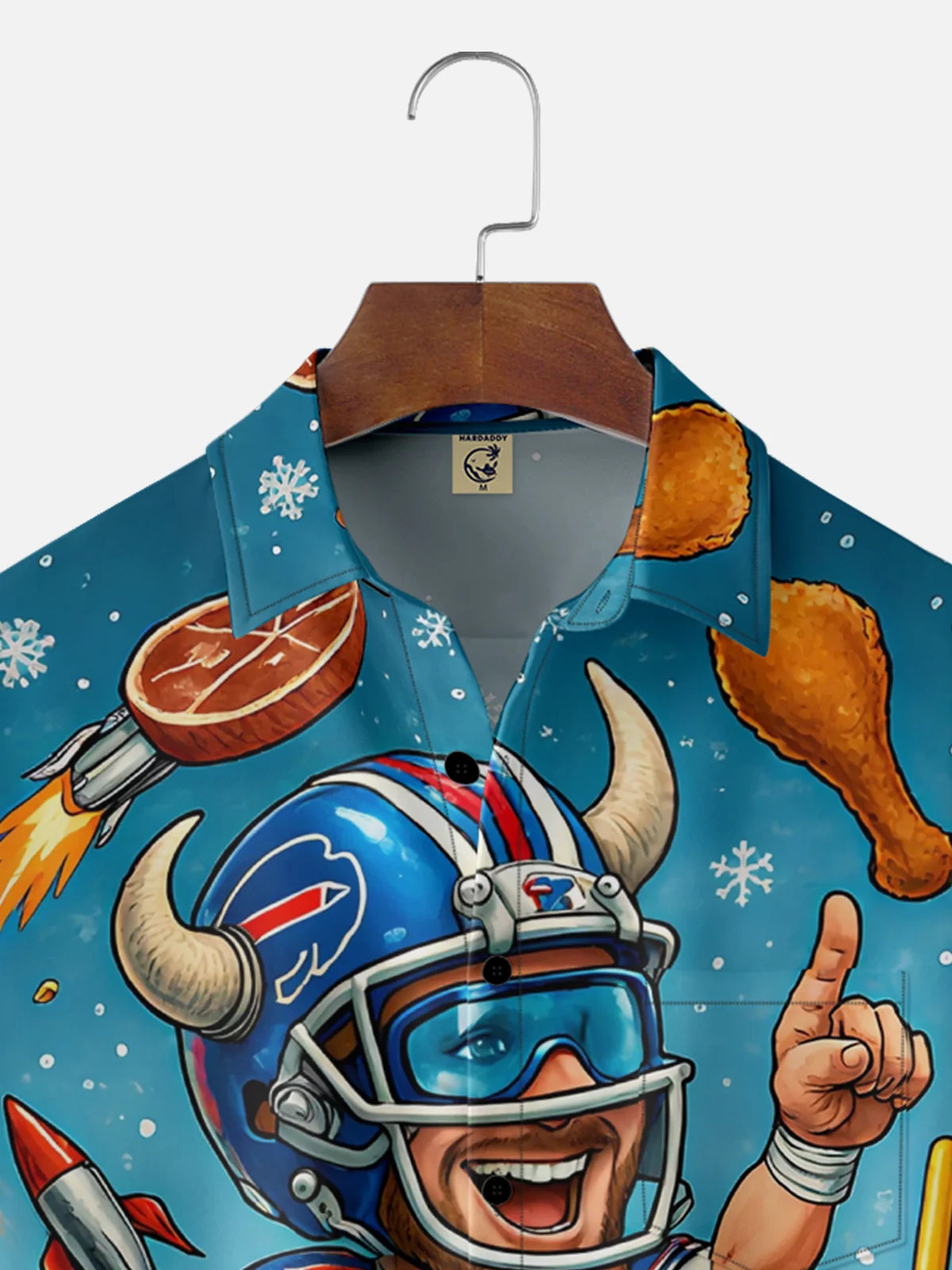 Moisture Wicking Football Buffalo Bills Breast Pocket Hawaiian Shirt