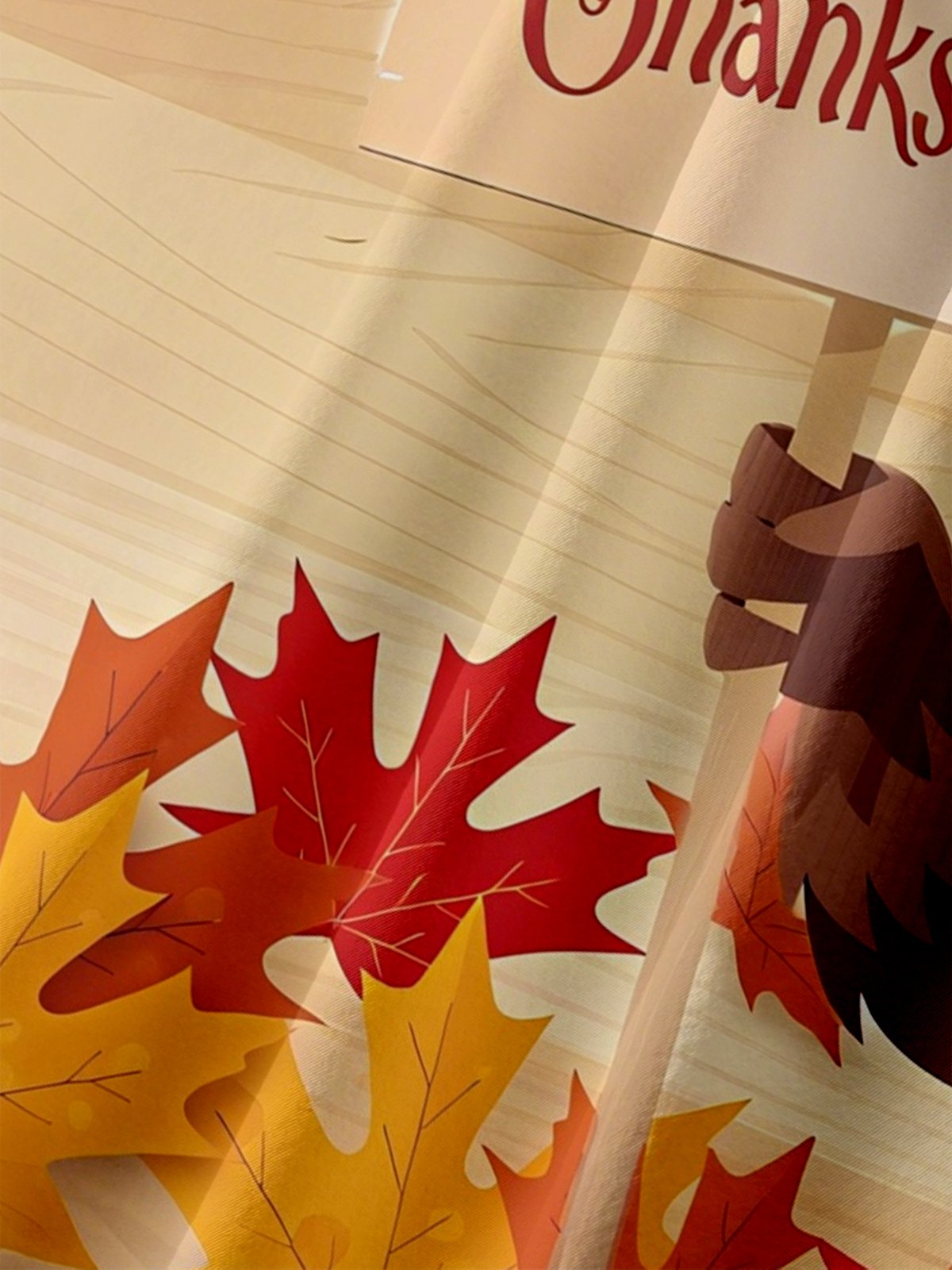 Moisture-Wicking Thanksgiving Turkey Maple Leaf Chest Pocket Hawaiian Shirt