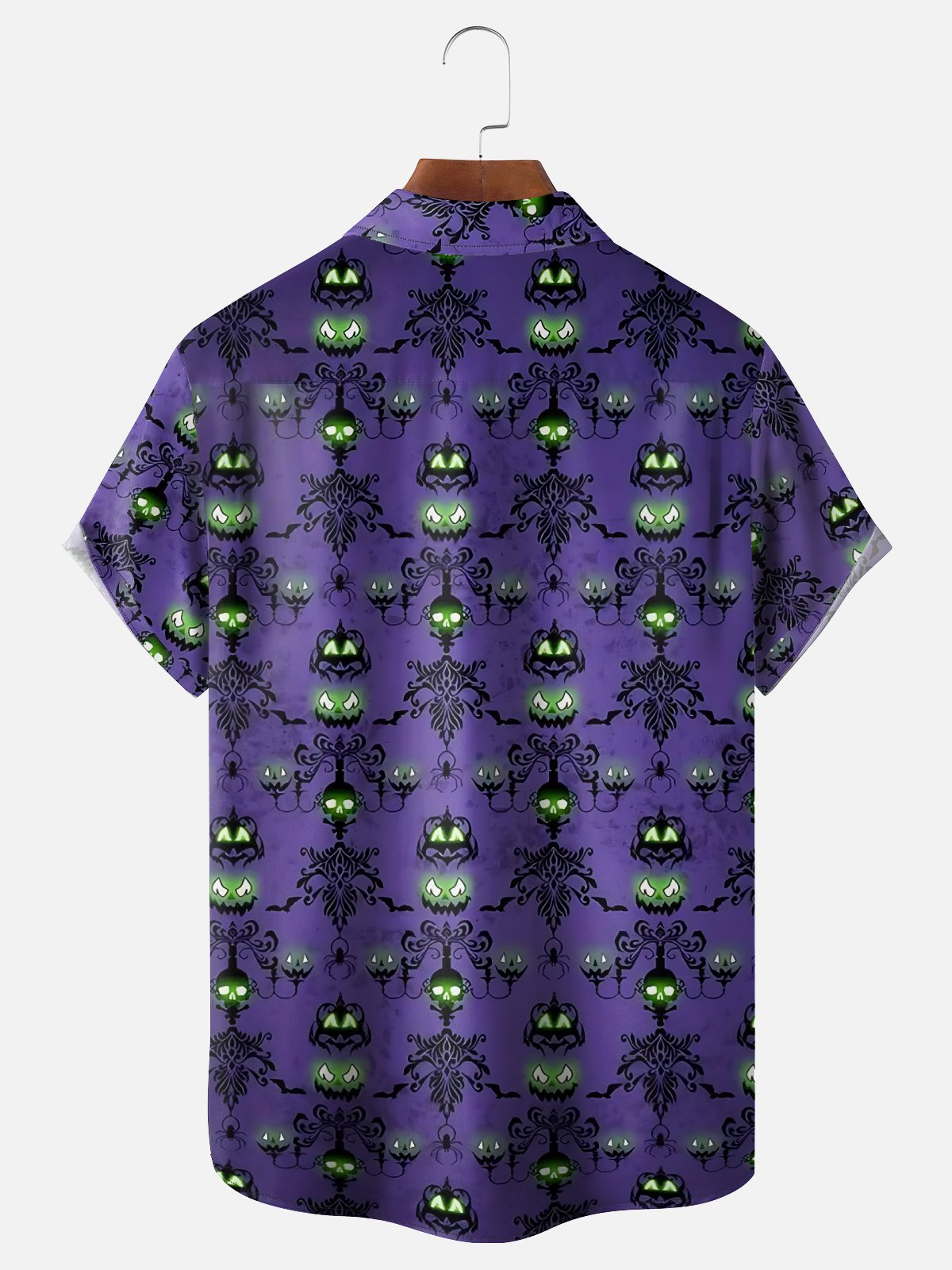 Moisture-wicking Halloween Ghost Chest Pocket Casual Shirt
