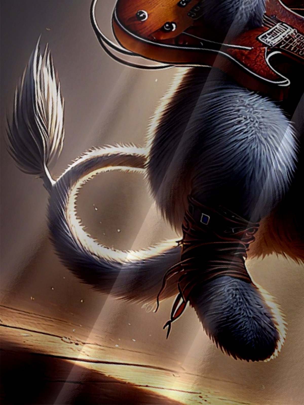 Moisture Wicking Rock Music Guitar Donkey Chest Pocket Hawaiian Shirt