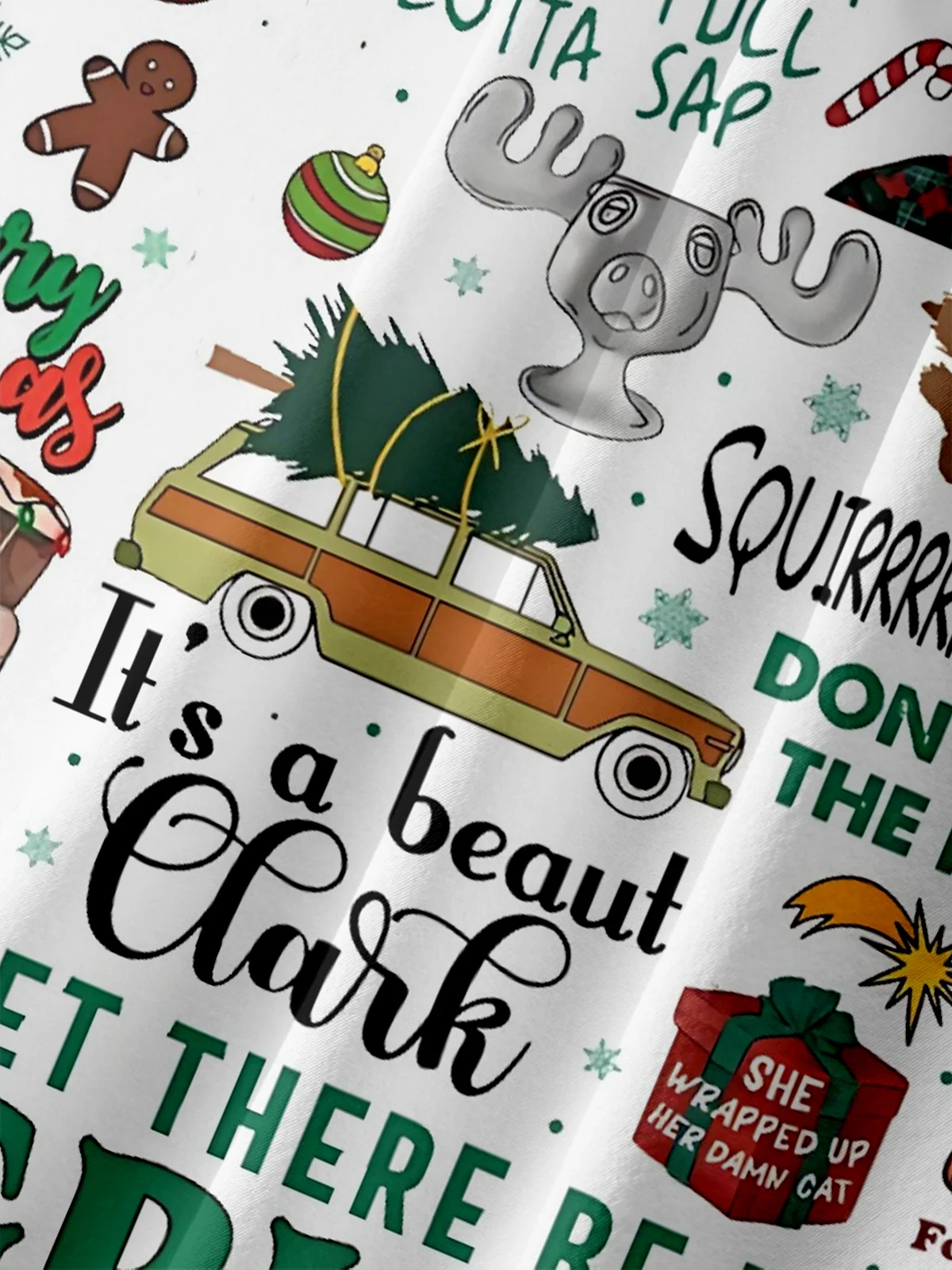 Moisture-Wicking GRISWOLD Christmas Character Chest Pocket Hawaiian Shirt