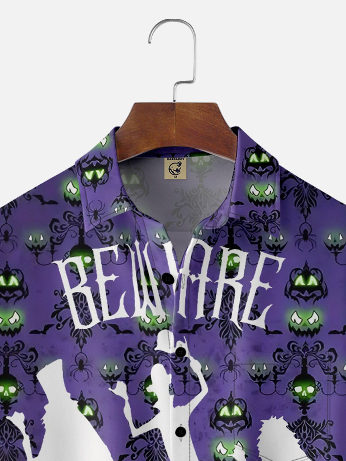 Moisture-wicking Halloween Ghost Chest Pocket Casual Shirt