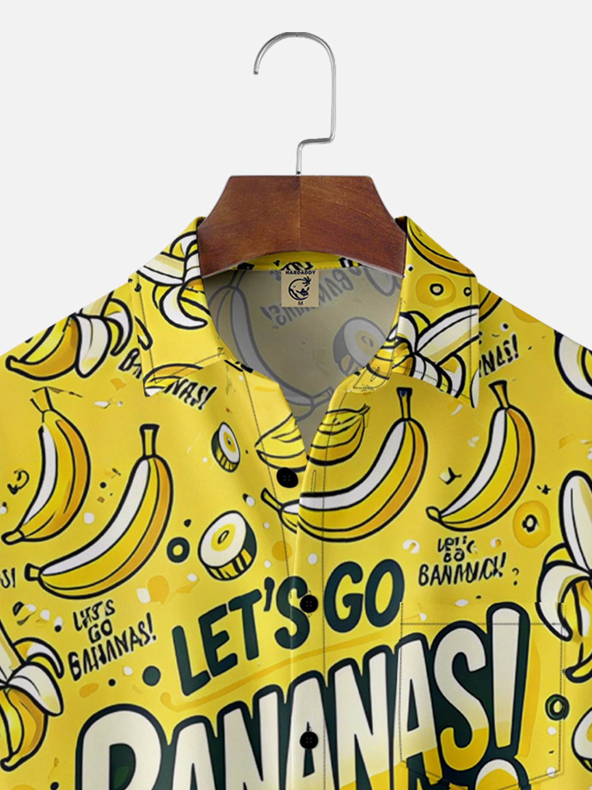 Moisture Wicking Let's Go Banana Chest Pocket Hawaiian Shirt