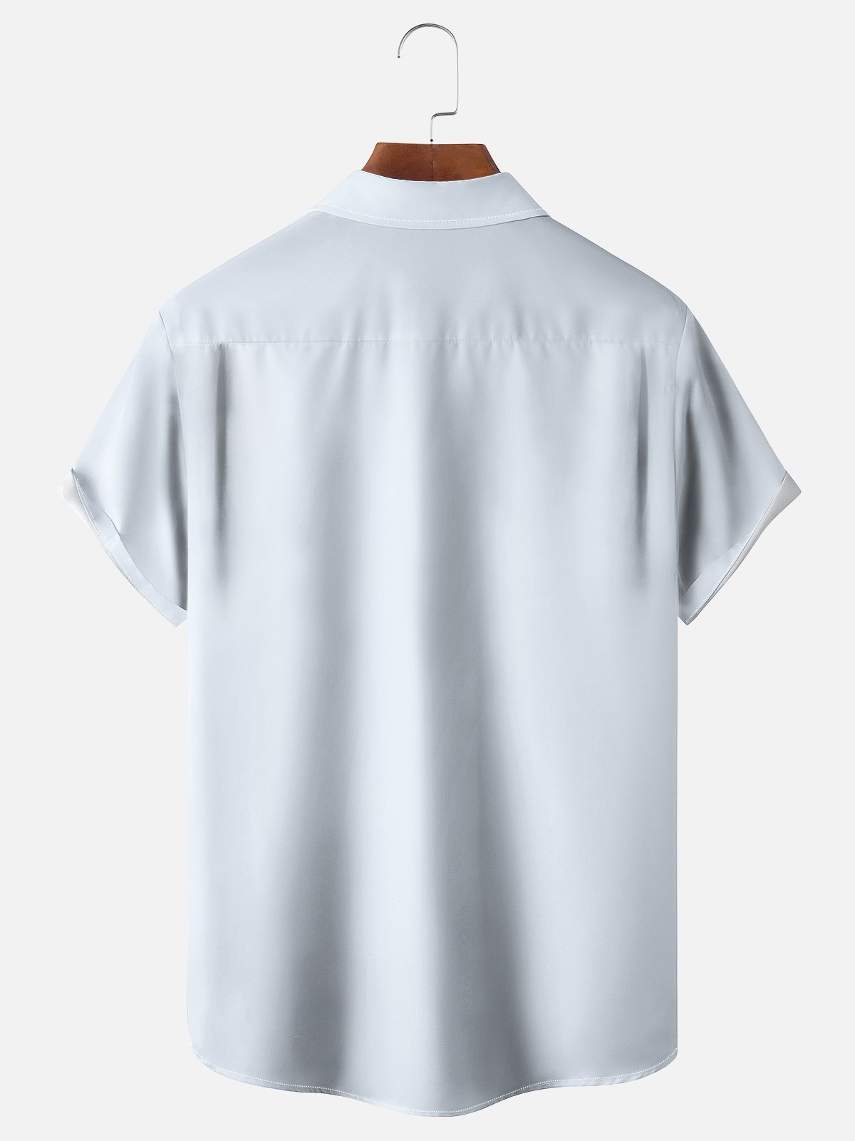 Moisture-Wicking Christmas Star Robot Chest Pocket  Bowling Shirt