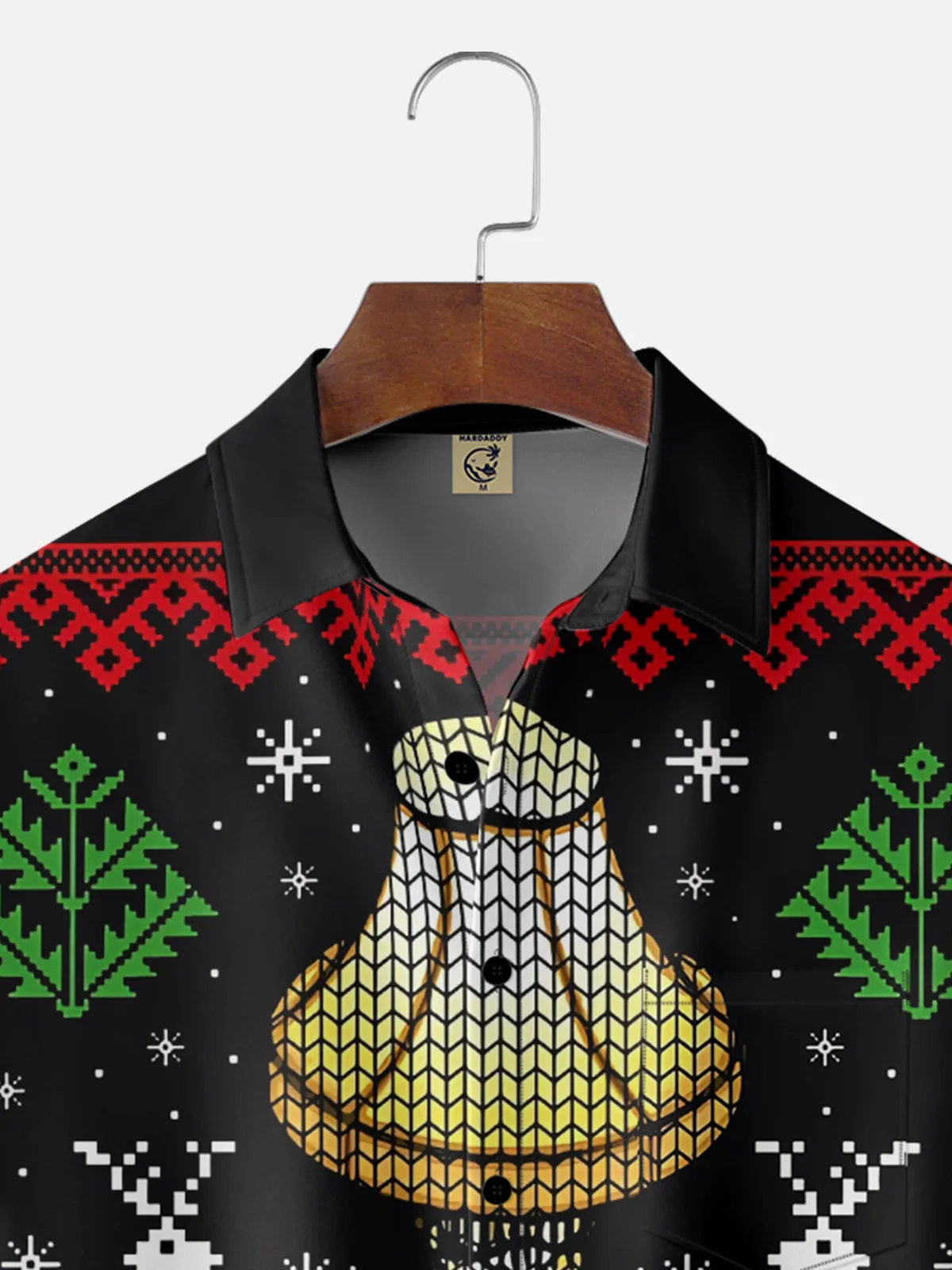 Moisture-Wicking Christmas Story Thigh Light Chest Pocket Hawaiian Shirt