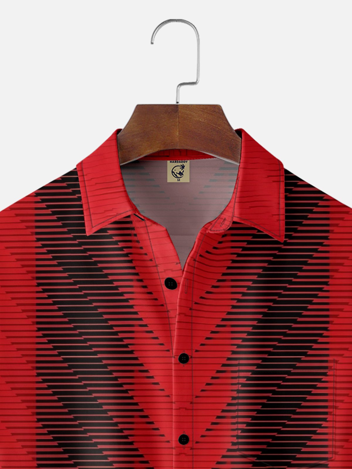 Moisture Wicking Ombre Stripe Chest Pocket Bowling Shirt