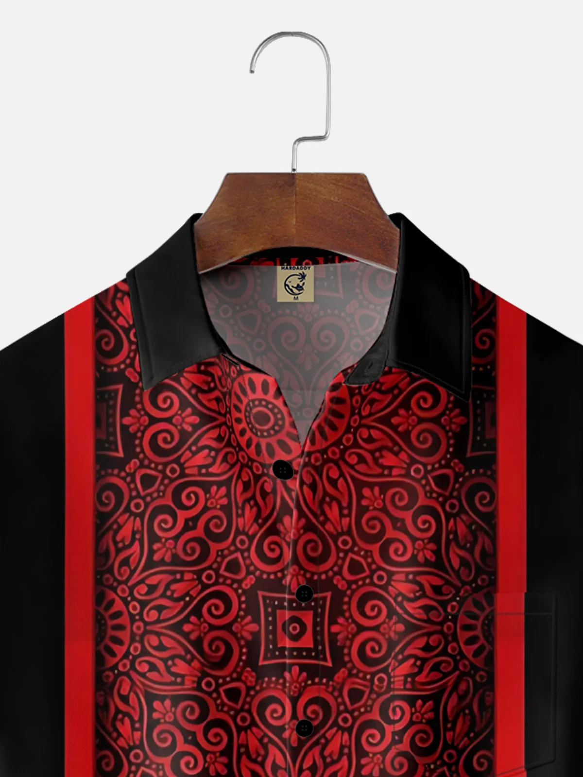 Moisture Wicking Ombre Stripe Chest Pocket Bowling Shirt