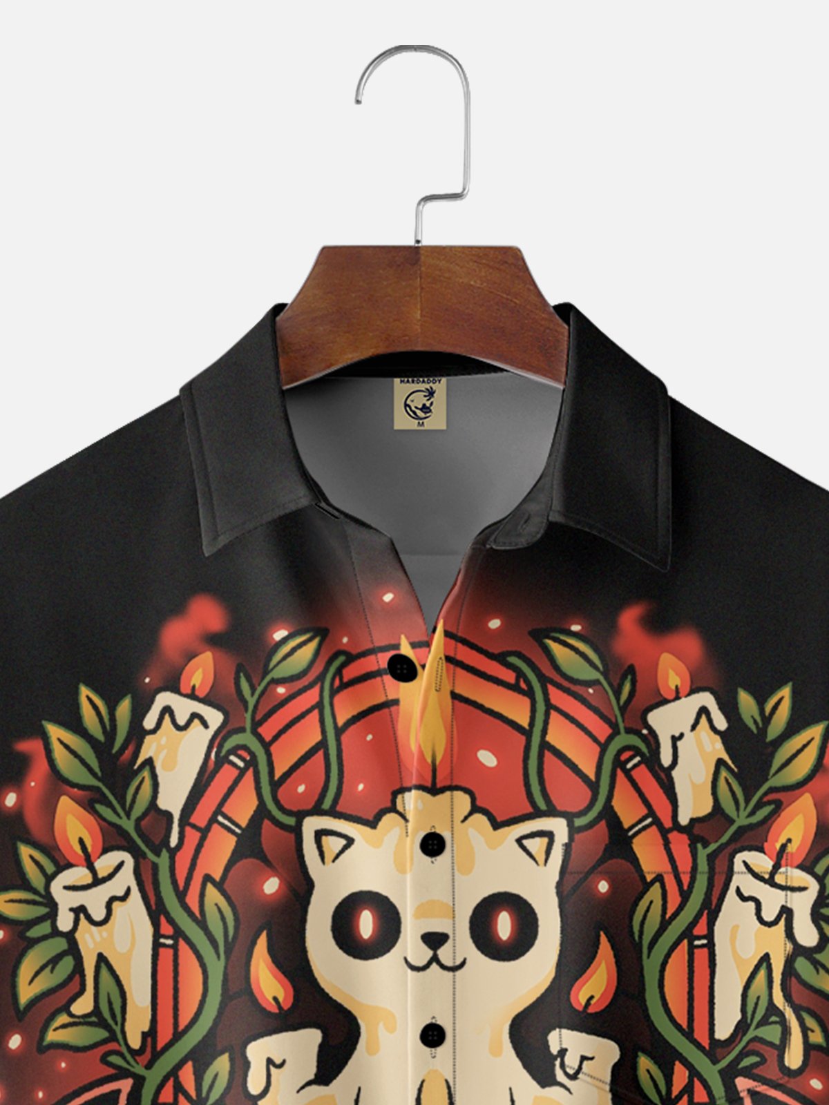Hardaddy x Eduely Moisture-wicking Fun Halloween Pumpkin Skull Chest Pocket Casual Shirt