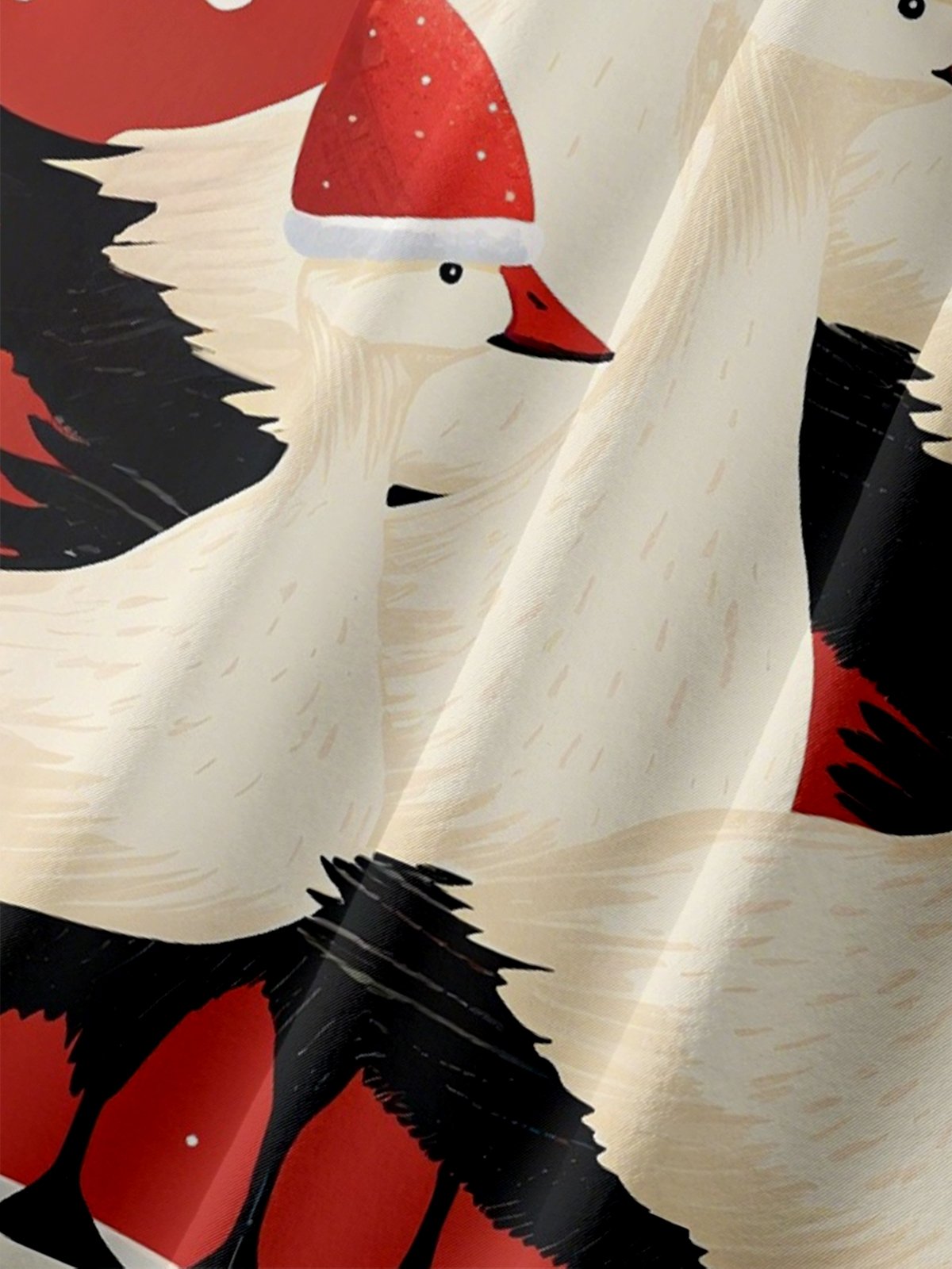 Moisture-Wicking Christmas Goose-Chest Pocket Hawaiian Shirt