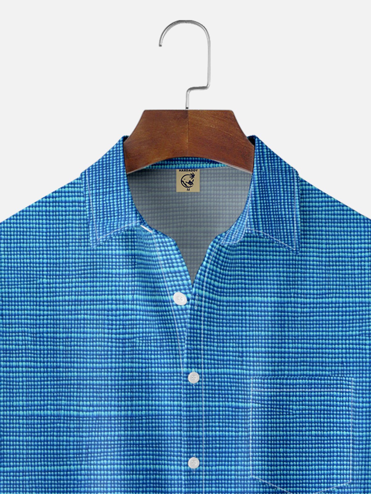 Moisture-wicking Geomatric Chest Pocket Casual Shirt