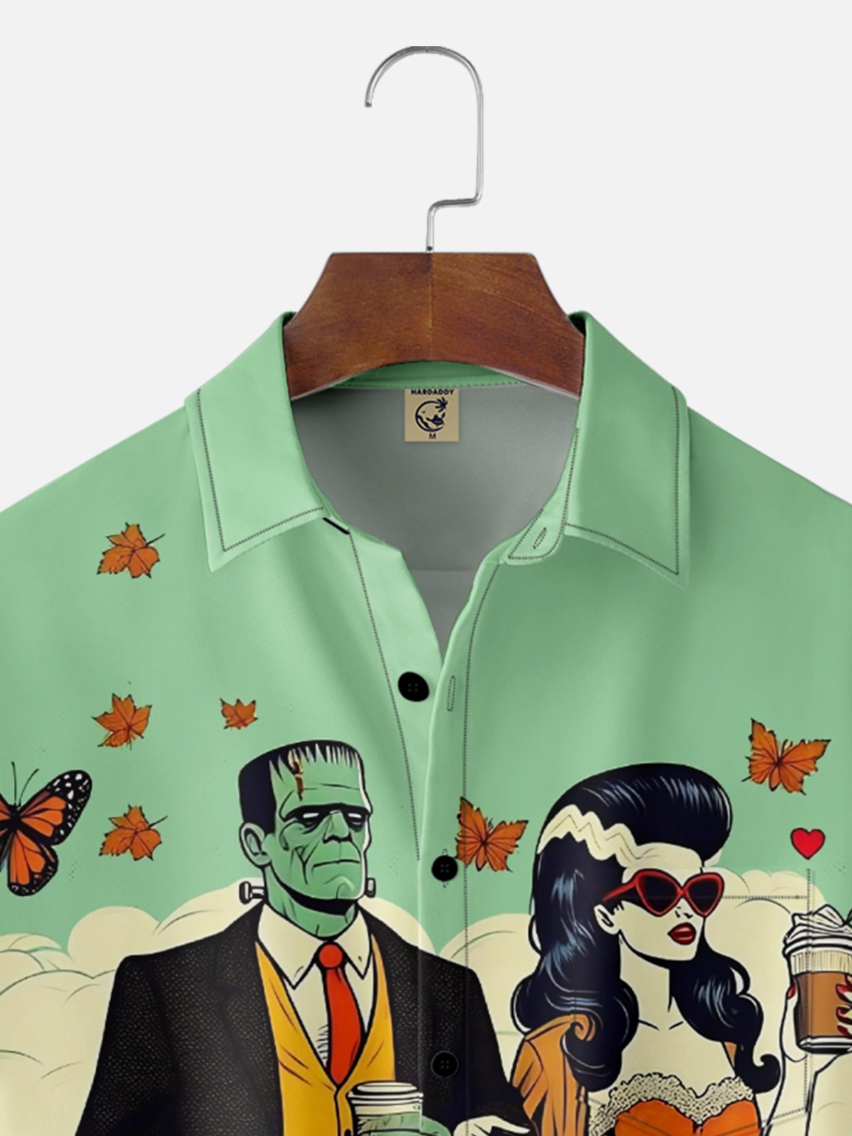 Moisture-wicking Halloween Chest Pocket Casual Shirt