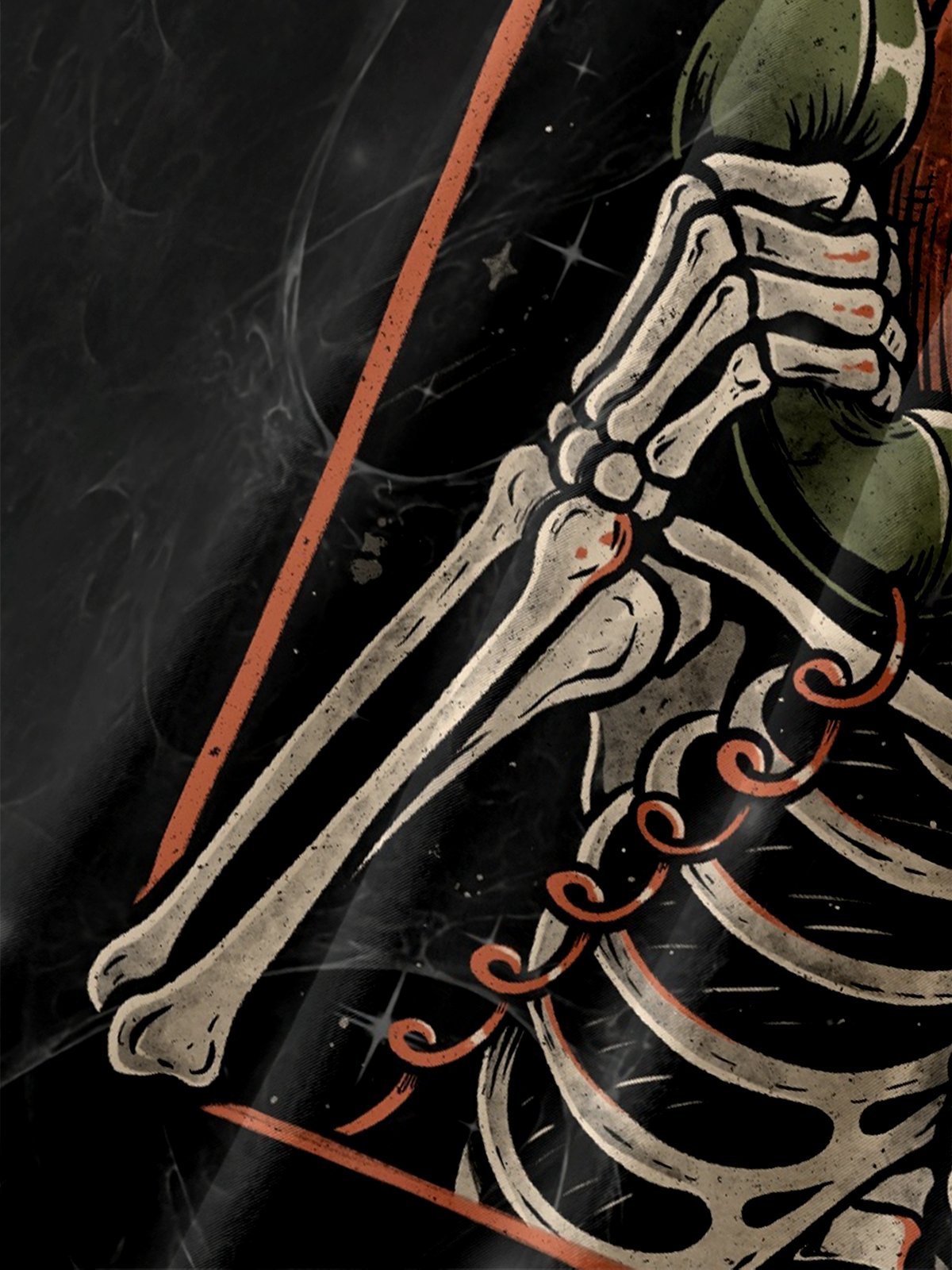 Hardaddy X Eduely Moisture-wicking Halloween Pumpkin Skull Chest Pocket Hawalian Shirt