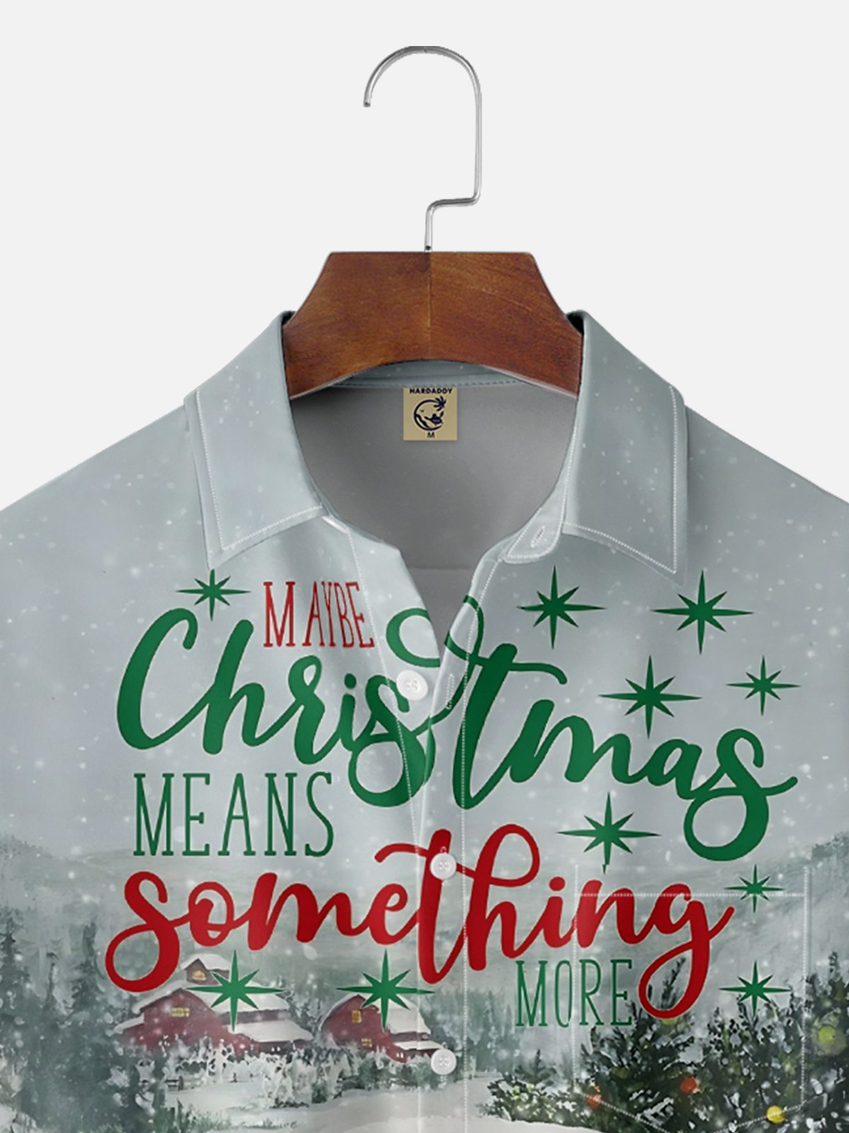Moisture Wicking Merry Christmas Pickup Trucker Chest Pocket Hawaiian Shirt