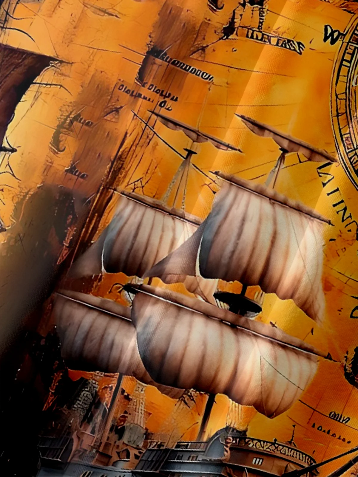 Moisture-wicking Columbus Day Sailing Boat Chest Pocket Casual Shirt