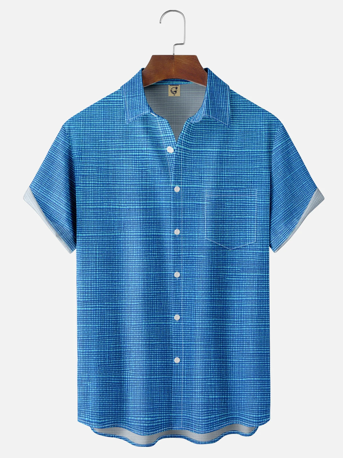 Moisture-wicking Geomatric Chest Pocket Casual Shirt