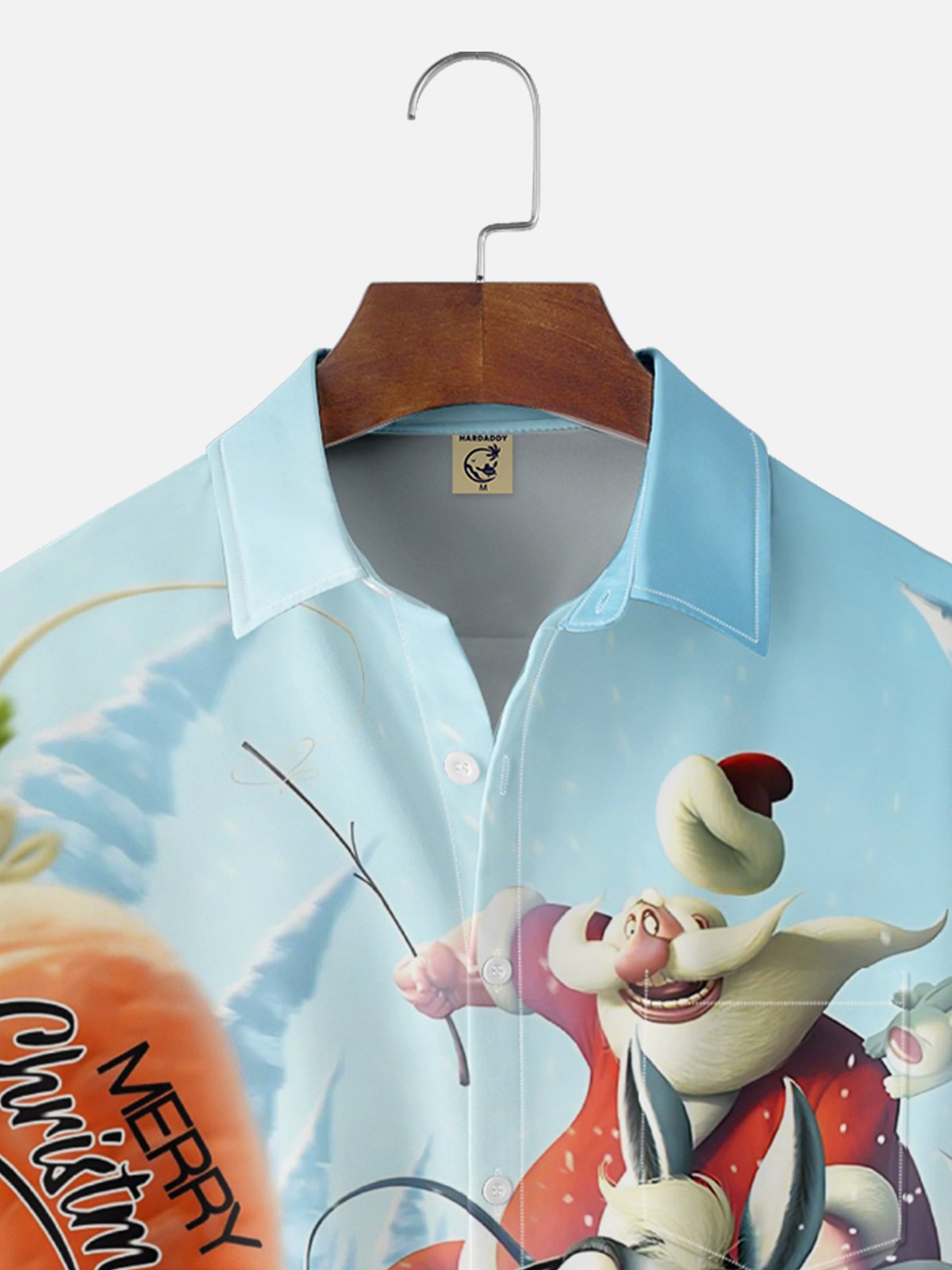 Moisture Wicking Merry Christmas Santa Chest Pocket Hawaiian Shirt