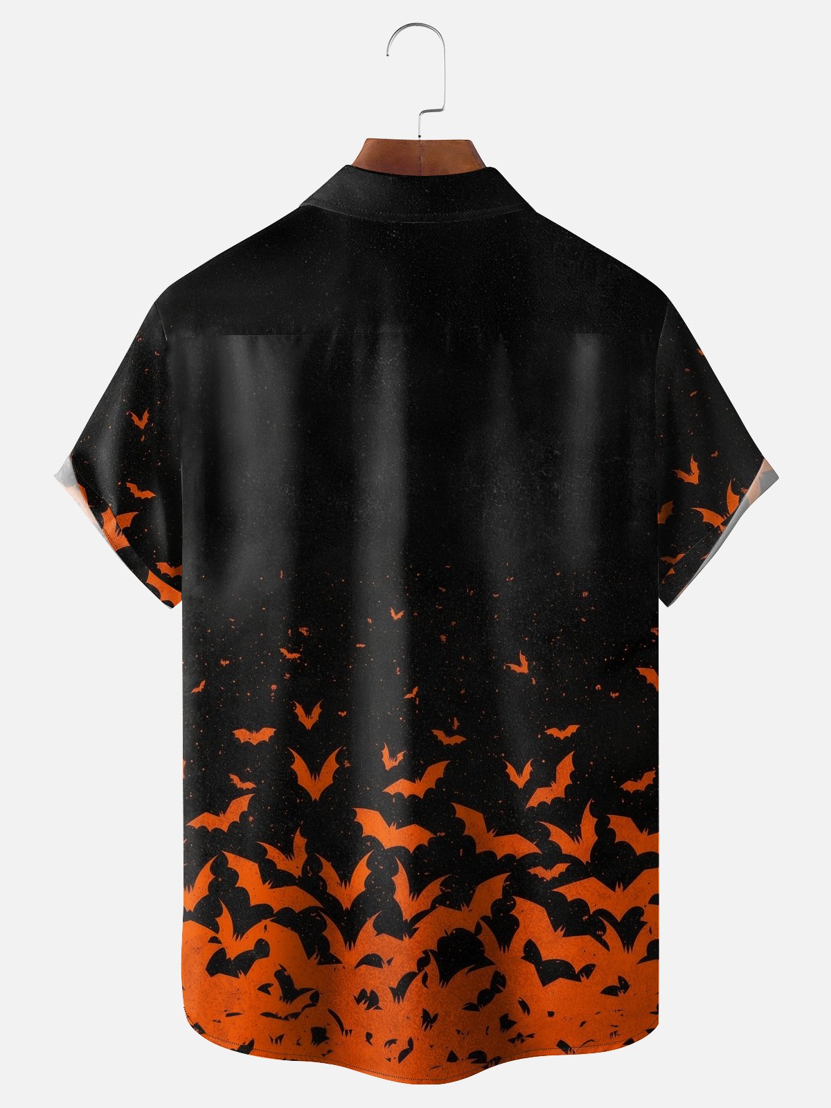 Hardaddy X Eduely Moisture-wicking Halloween Pumpkin Duck Chest Pocket Hawalian Shirt