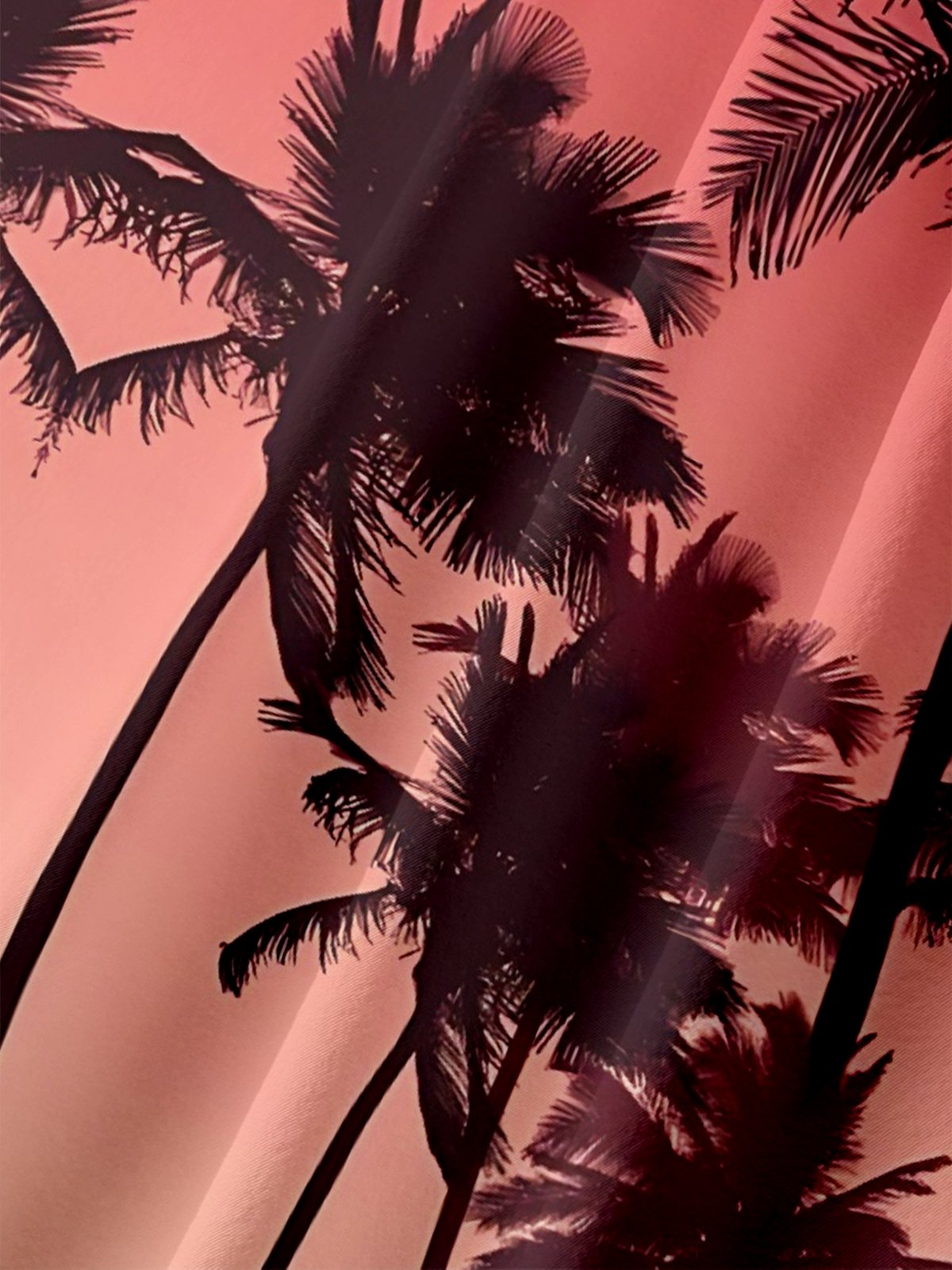 Moisture-wicking Palm Tree Chest Pocket Hawaiian Shirt