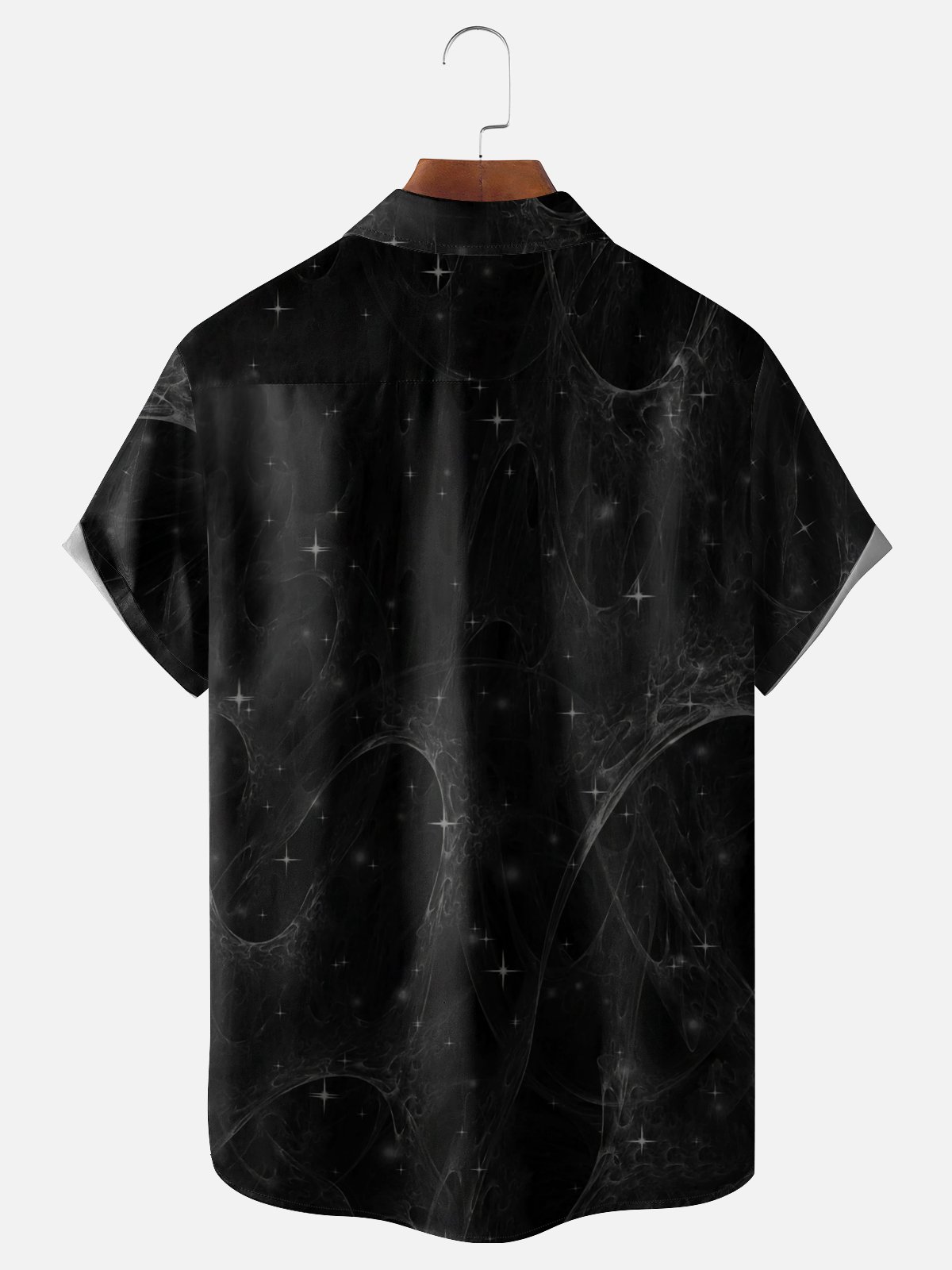 Hardaddy X Eduely Moisture-wicking Halloween Pumpkin Skull Chest Pocket Hawalian Shirt