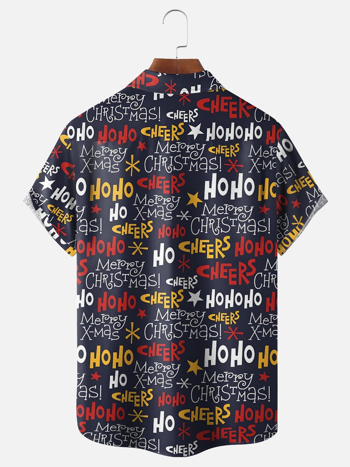 Moisture Wicking Christmas Chest Pocket Hawaiian Shirt