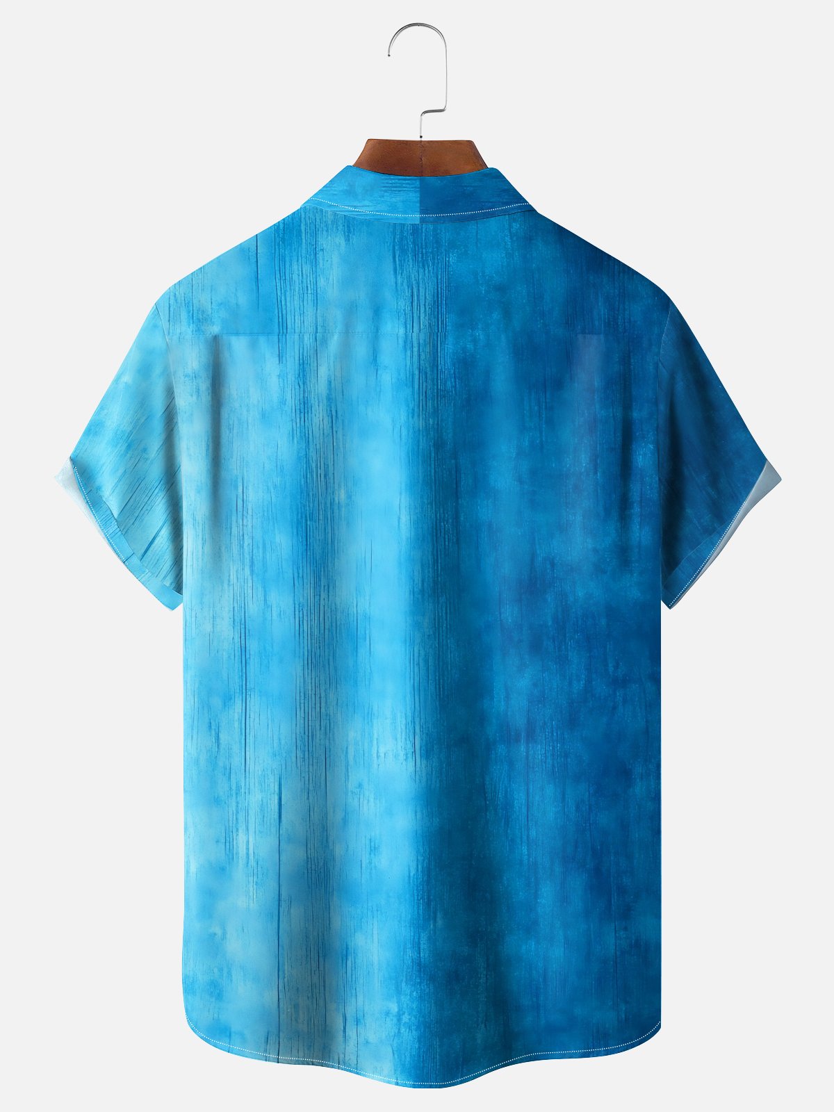Moisture-wicking Gradient Color Chest Pocket Casual Shirt