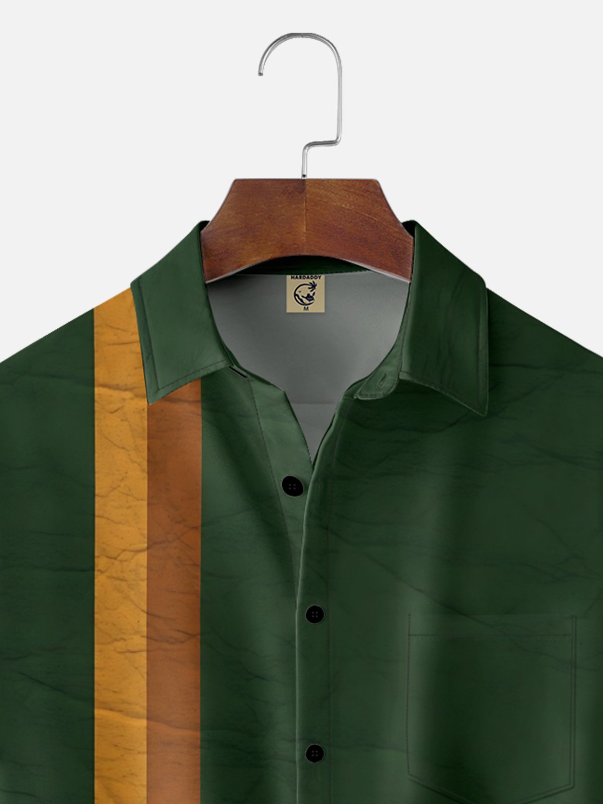 Moisture-wicking Striped Chest Pocket Bowling Shirt