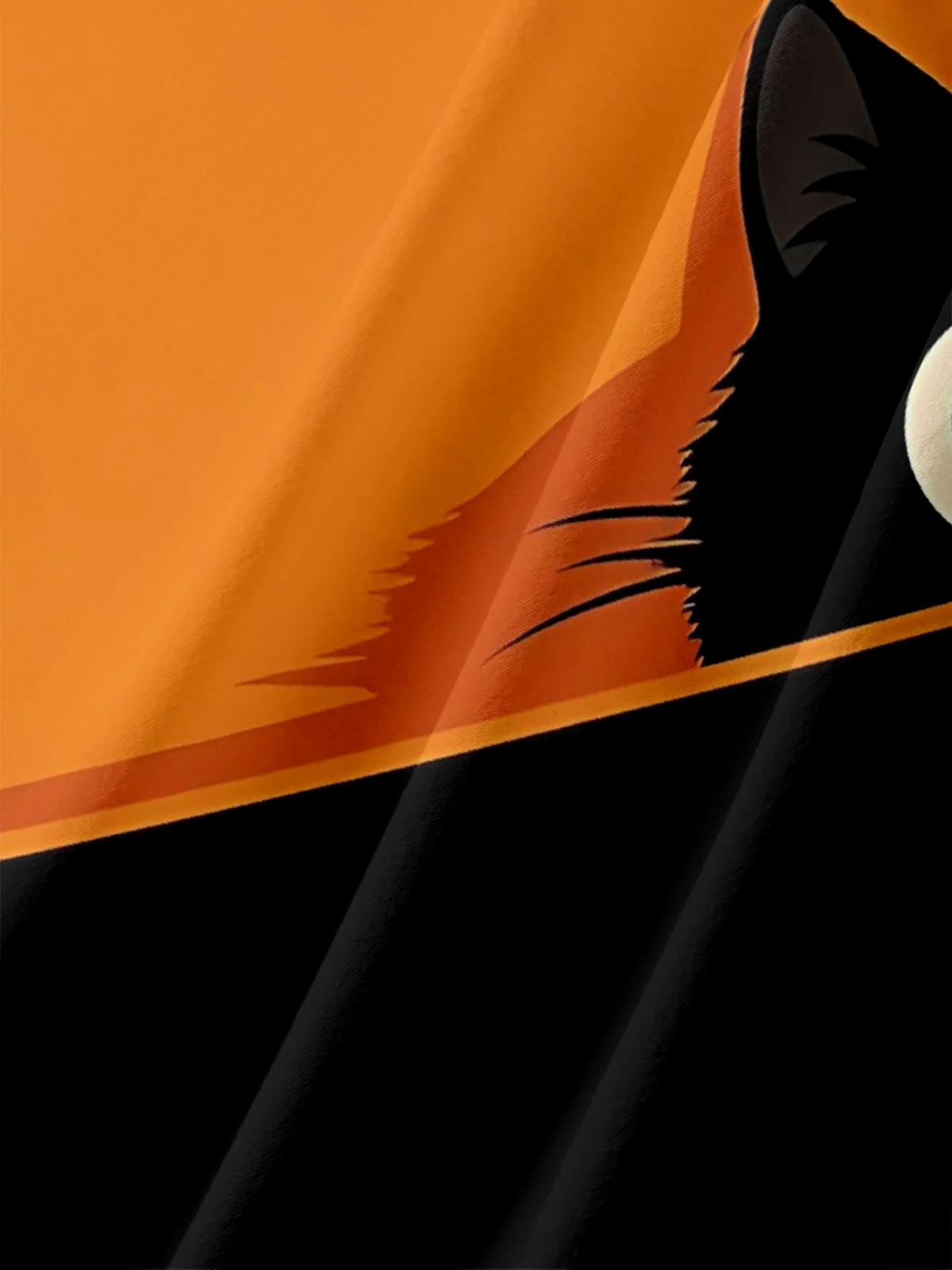 Moisture-wicking Halloween Cat Chest Pocket Casual Shirt