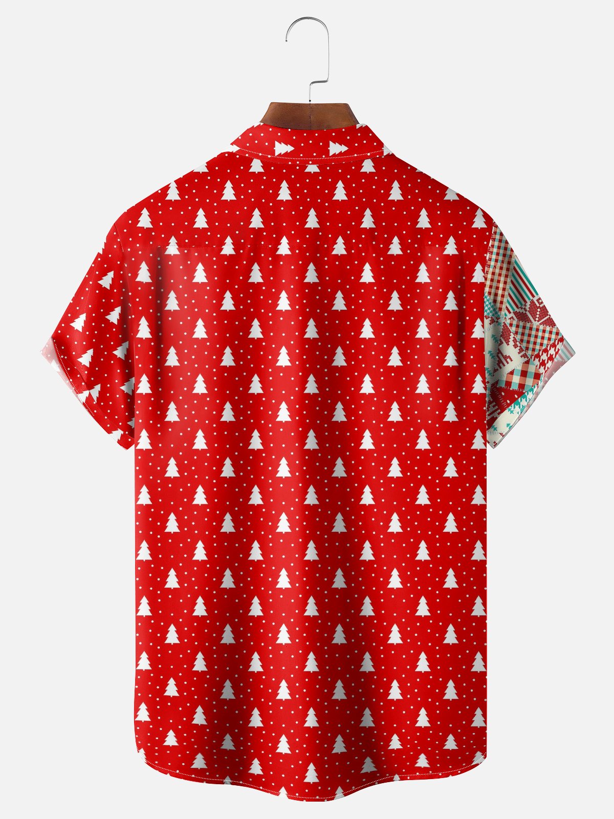Moisture Wicking Christmas Chest Pocket Hawaiian Shirt