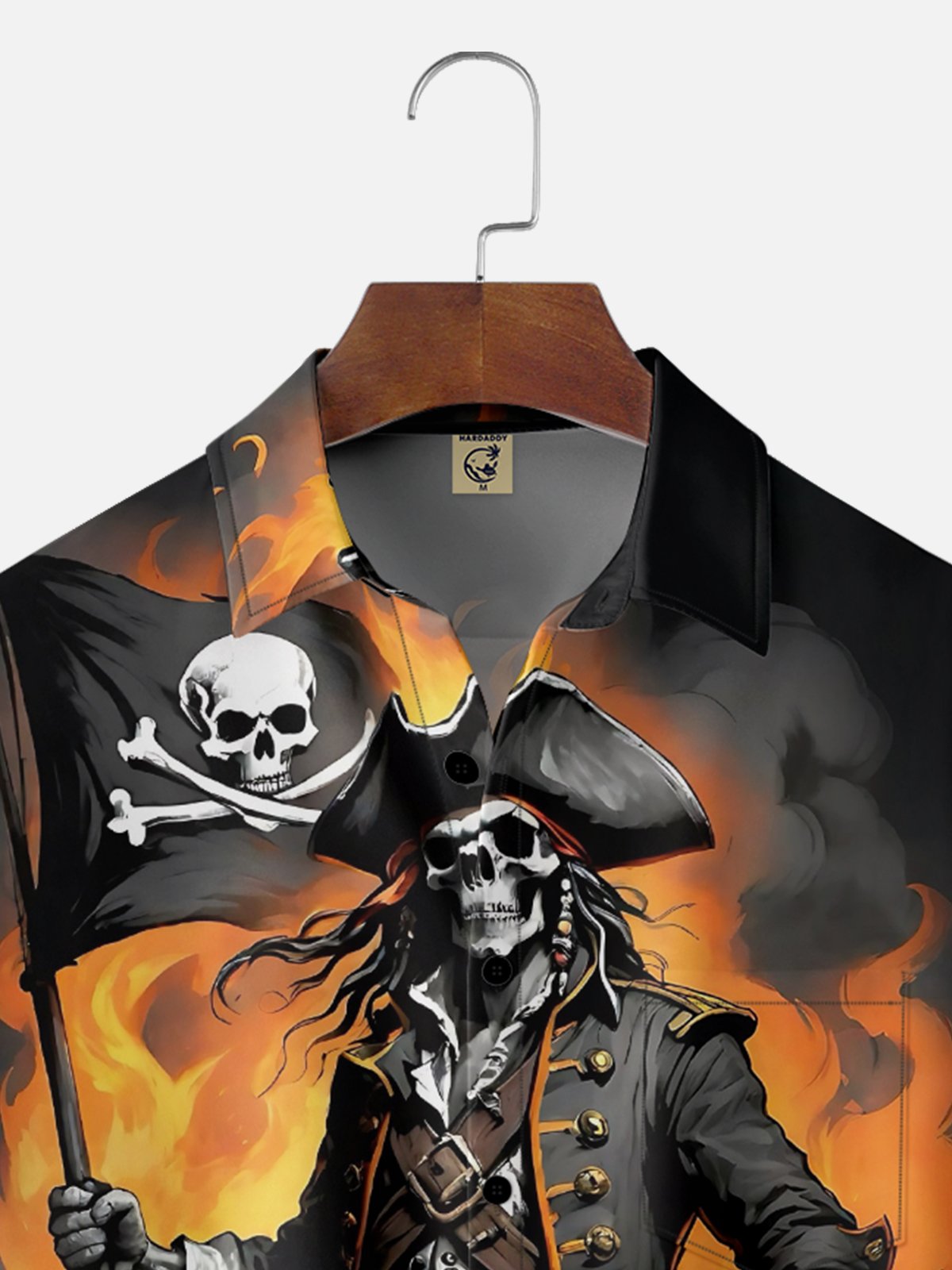 Moisture-wicking Viking Pirate Chest Pocket Hawaiian Shirt