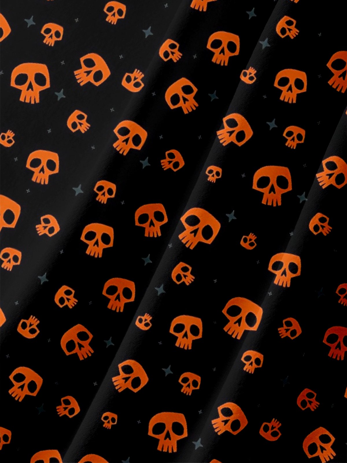 Moisture-wicking Halloween Fun Skull Print Chest Pocket Casual Shirt