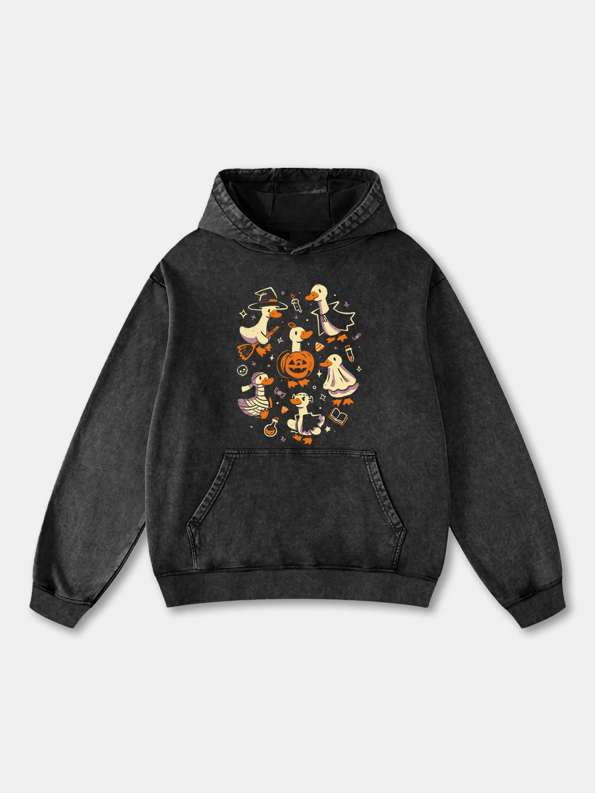 Hardaddy x Eduely Halloween Canada Goose Broom Pumpkin Hoodie Sweatshirt