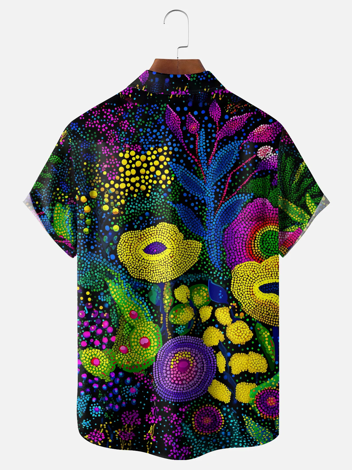 Hardaddy x Neika Moisture-wicking Botanical Pointillism Chest Pocket Casual Shirt