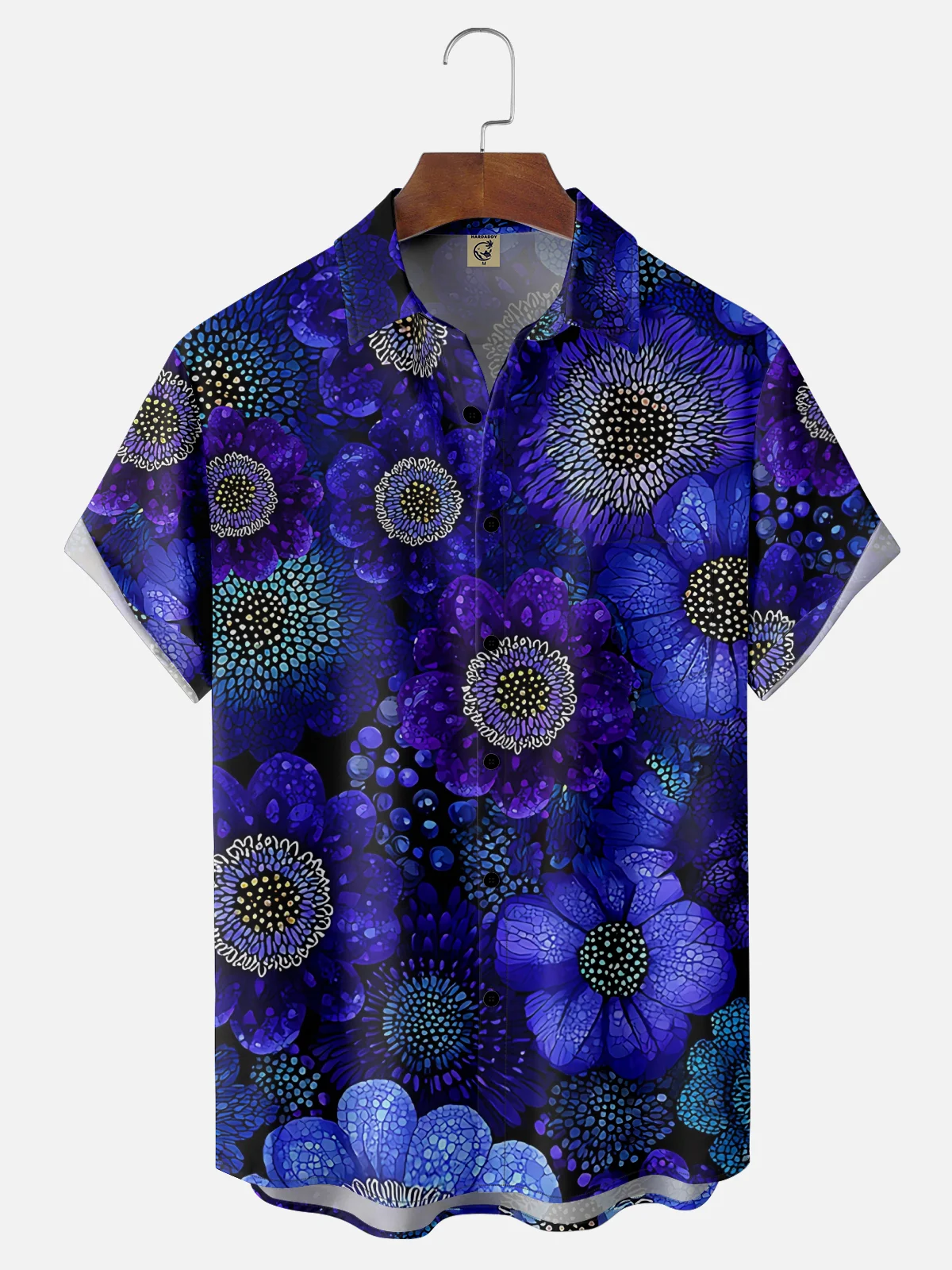 Hardaddy x Neika Moisture-wicking Botanical Pointillism Chest Pocket Casual Shirt