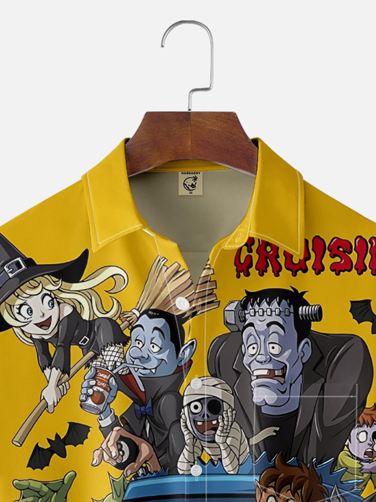 Moisture-Wicking Monster Mashed Potato Squad Chest Pocket Hawaiian Shirt