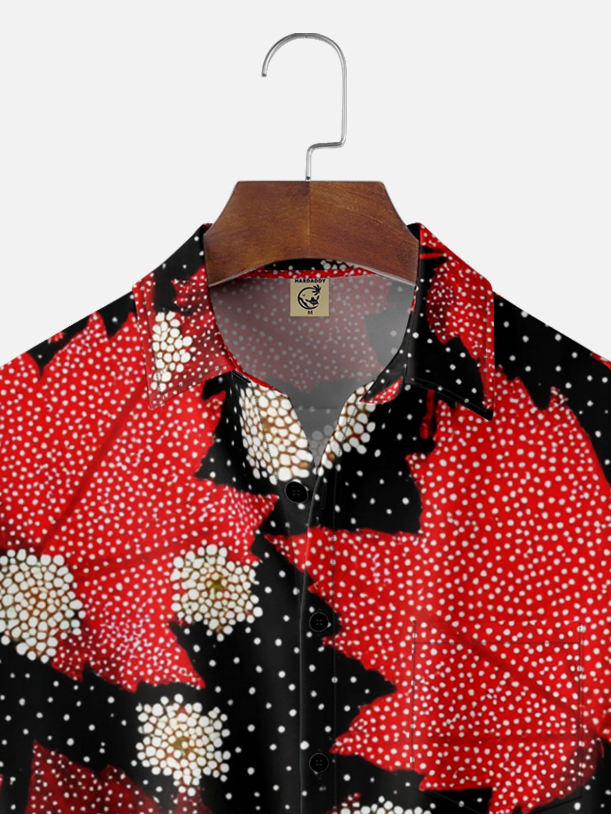 Hardaddy X Neika Moisture-wicking Maple Leaf Chest Pocket Hawaiian Shirt