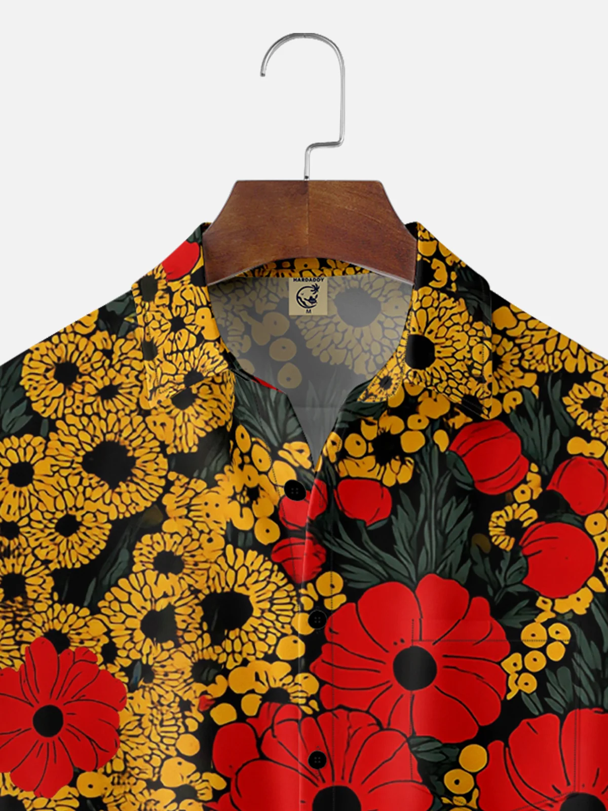 Hardaddy X Neika Moisture-wicking Floral Chest Pocket Hawaiian Shirt