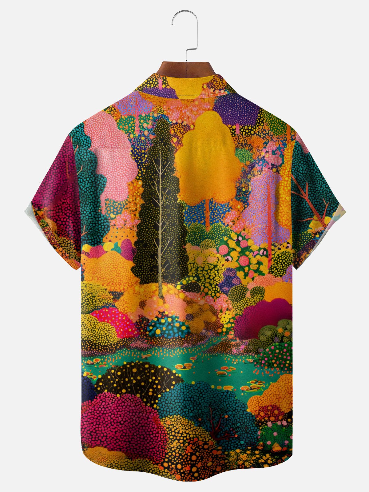 Hardaddy X Neika Moisture-wicking Landscape Forest Chest Pocket Hawaiian Shirt